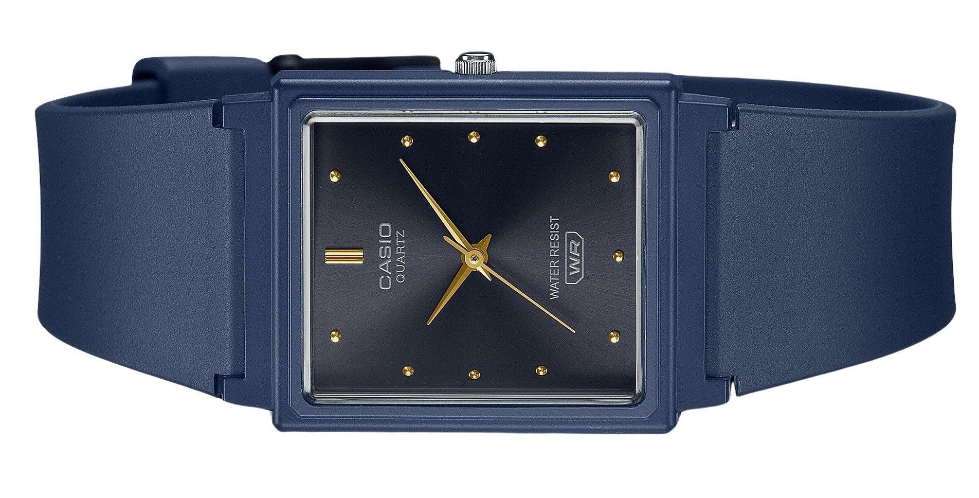 Casio POP Analog Dark Blue Resin Strap Black Dial Quartz MQ-38UC-2A1 Women's Watch