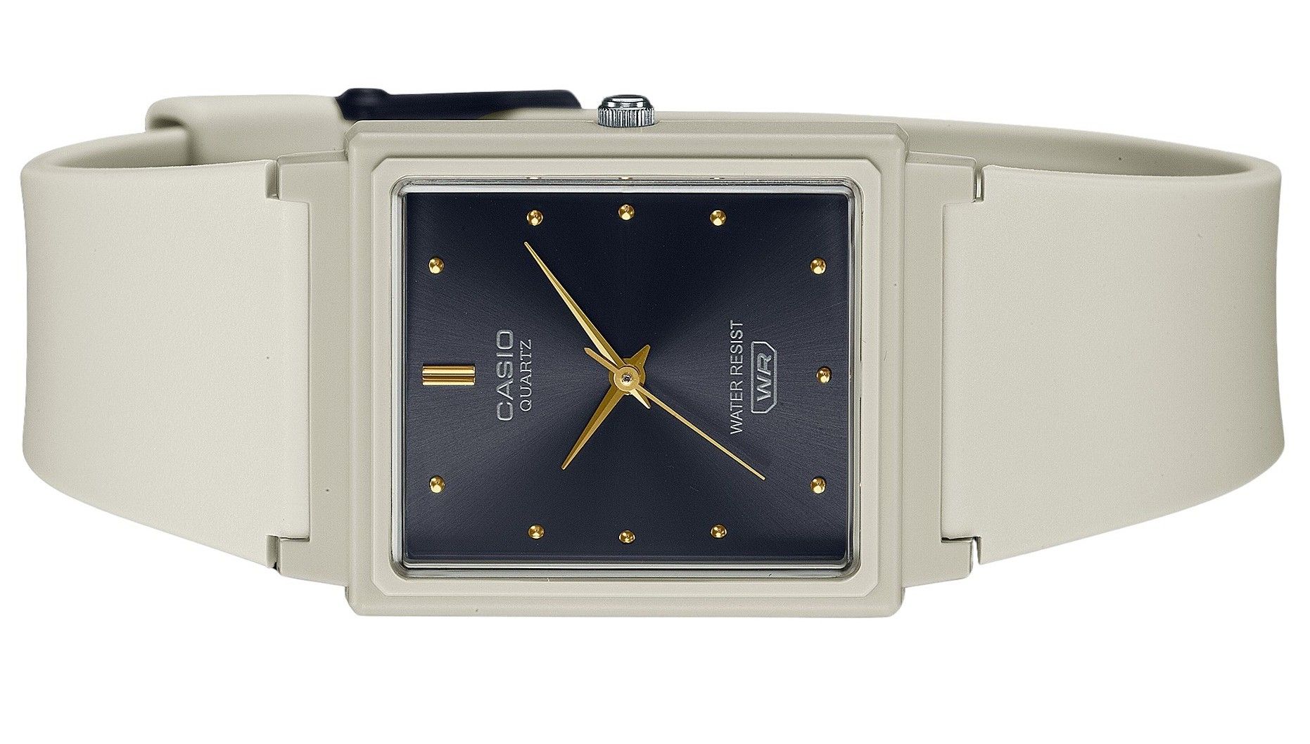 Casio POP Analog Beige Resin Strap Black Dial Quartz MQ-38UC-8A Women's Watch