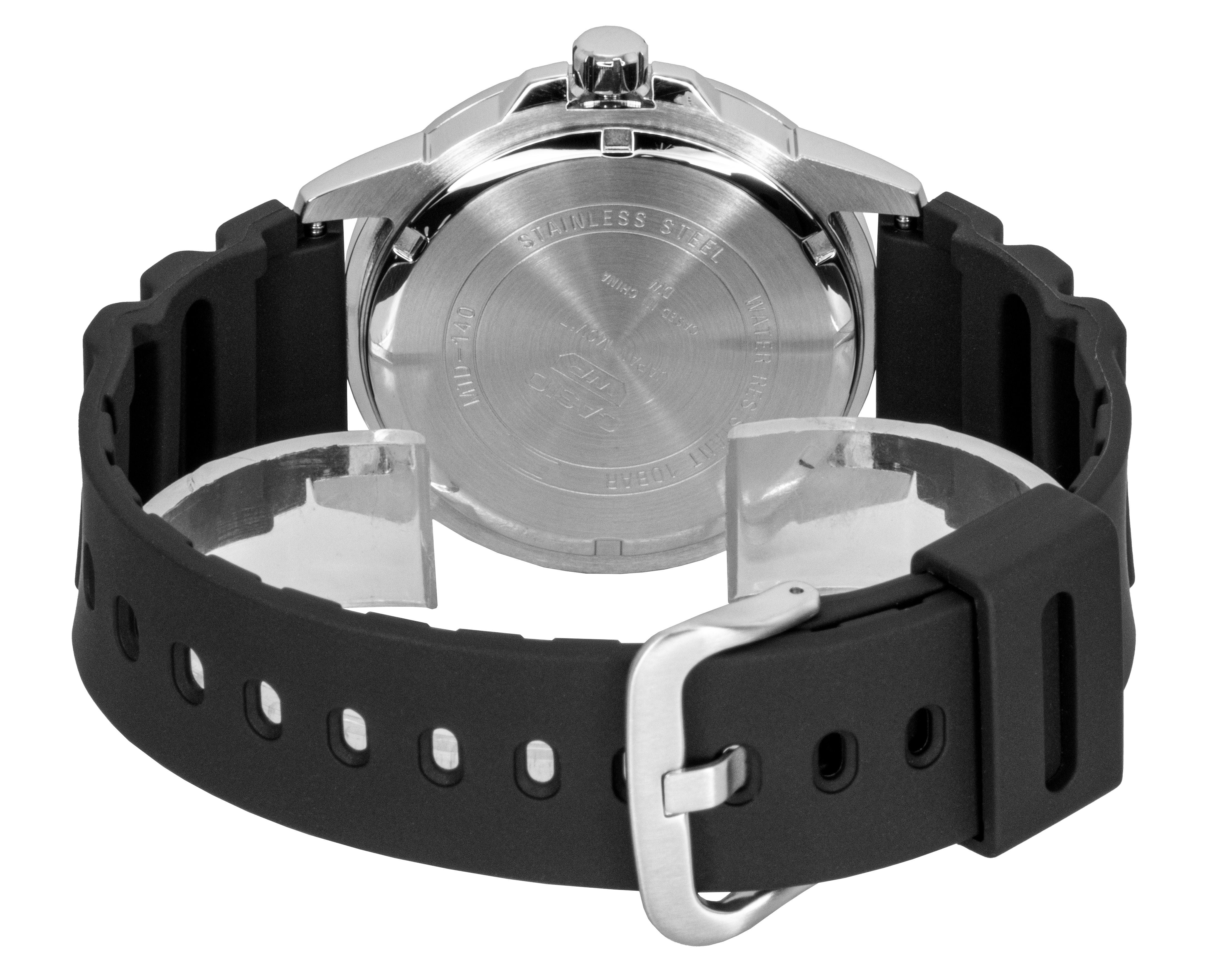 Casio Standard Analog Resin Strap Green Dial Quartz MTD-140-3AV 100M Men's Watch