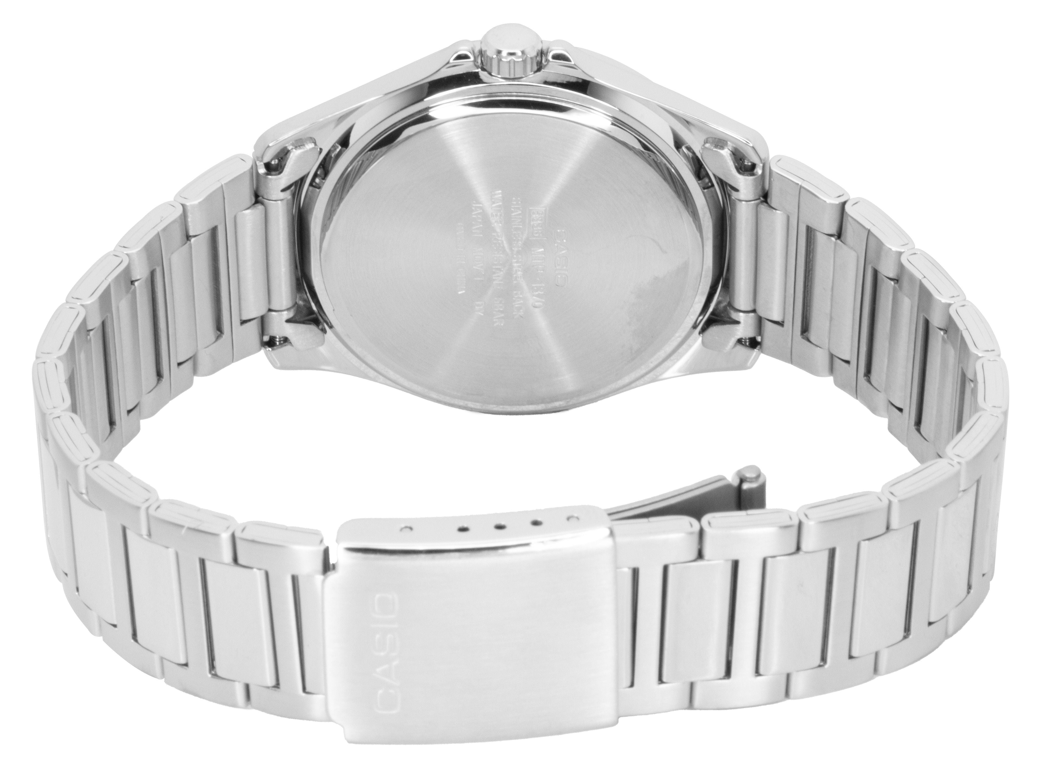 Casio Standard Analog Stainless Steel White Dial Quartz MTP-1370D-7A3V Men's Watch