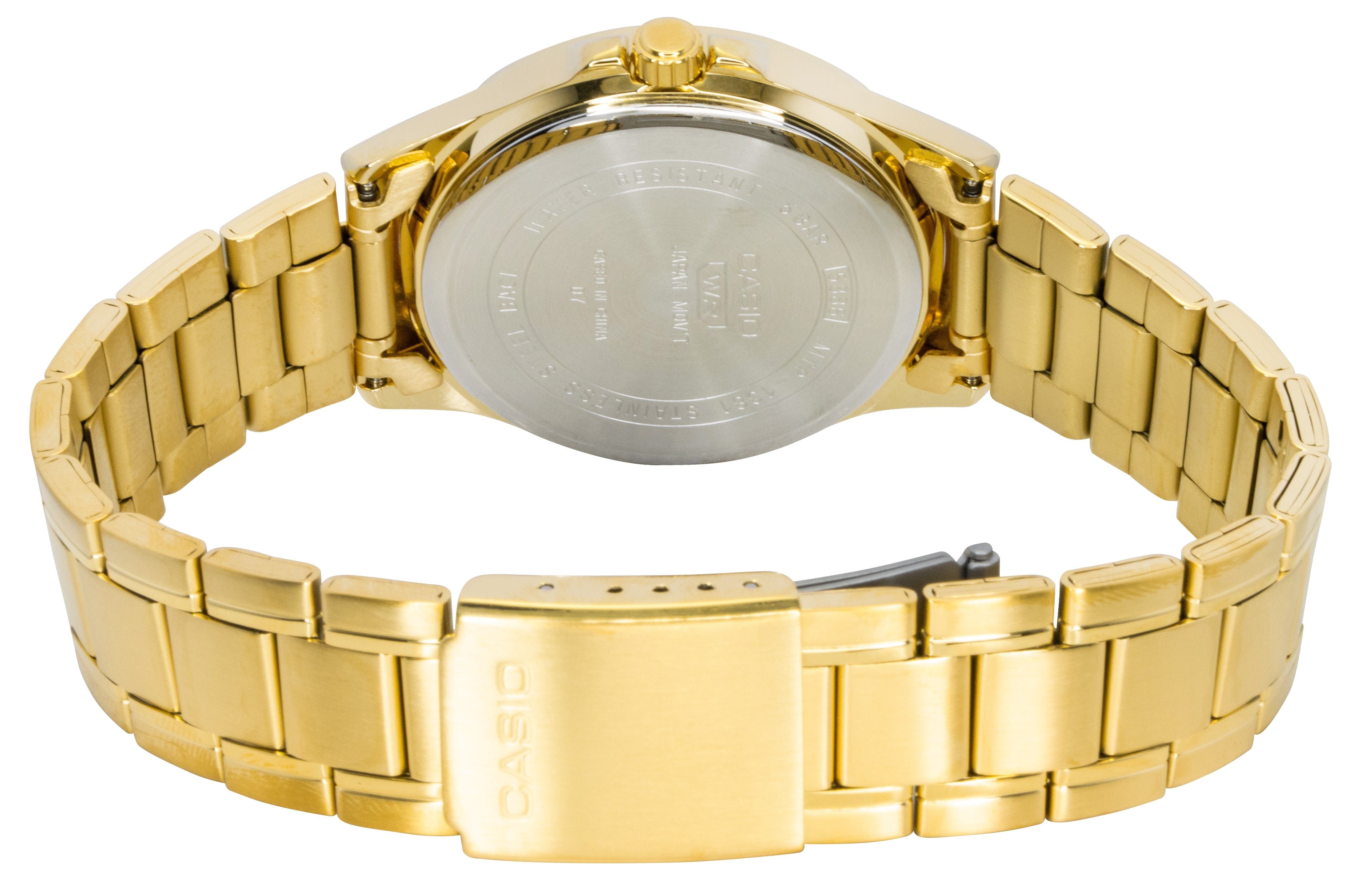 Casio Standard Analog Gold Tone Stainless Steel White Dial Quartz MTP-1381GD-7AV Men's Watch