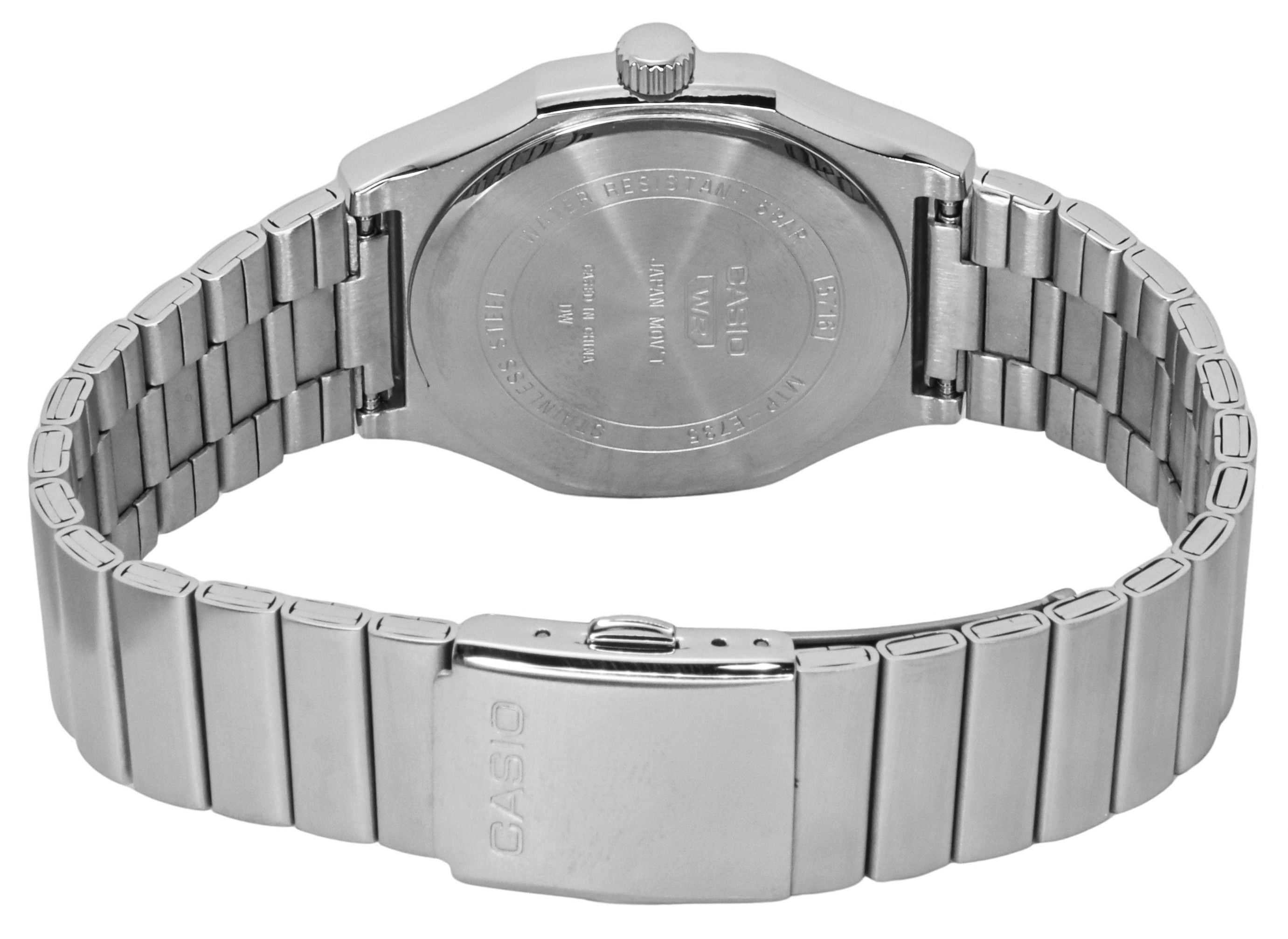 Casio Standard Analog Stainless Steel Black Dial Quartz MTP-E735D-1AV Men's Watch