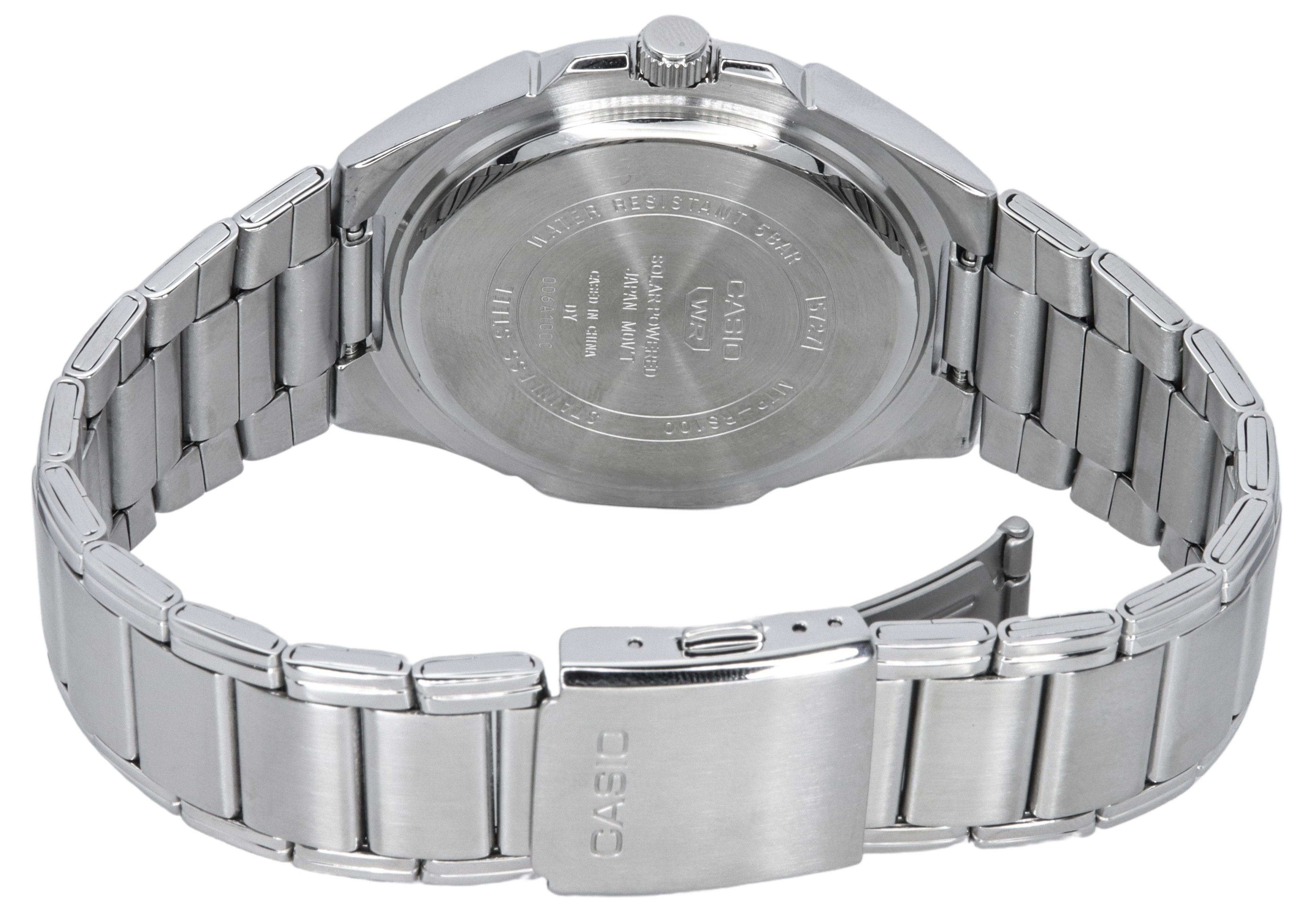 Casio Standard Analog Stainless Steel Blue Dial Solar MTP-RS100D-2A Men's Watch
