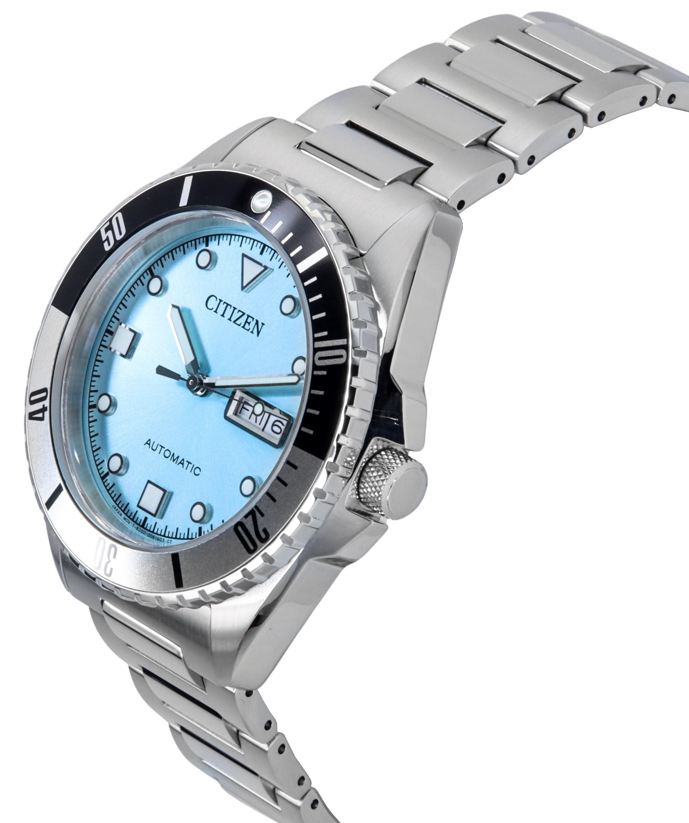 Citizen Sport Stainless Steel Light Blue Dial Automatic NH7530-52L 100M Men's Watch