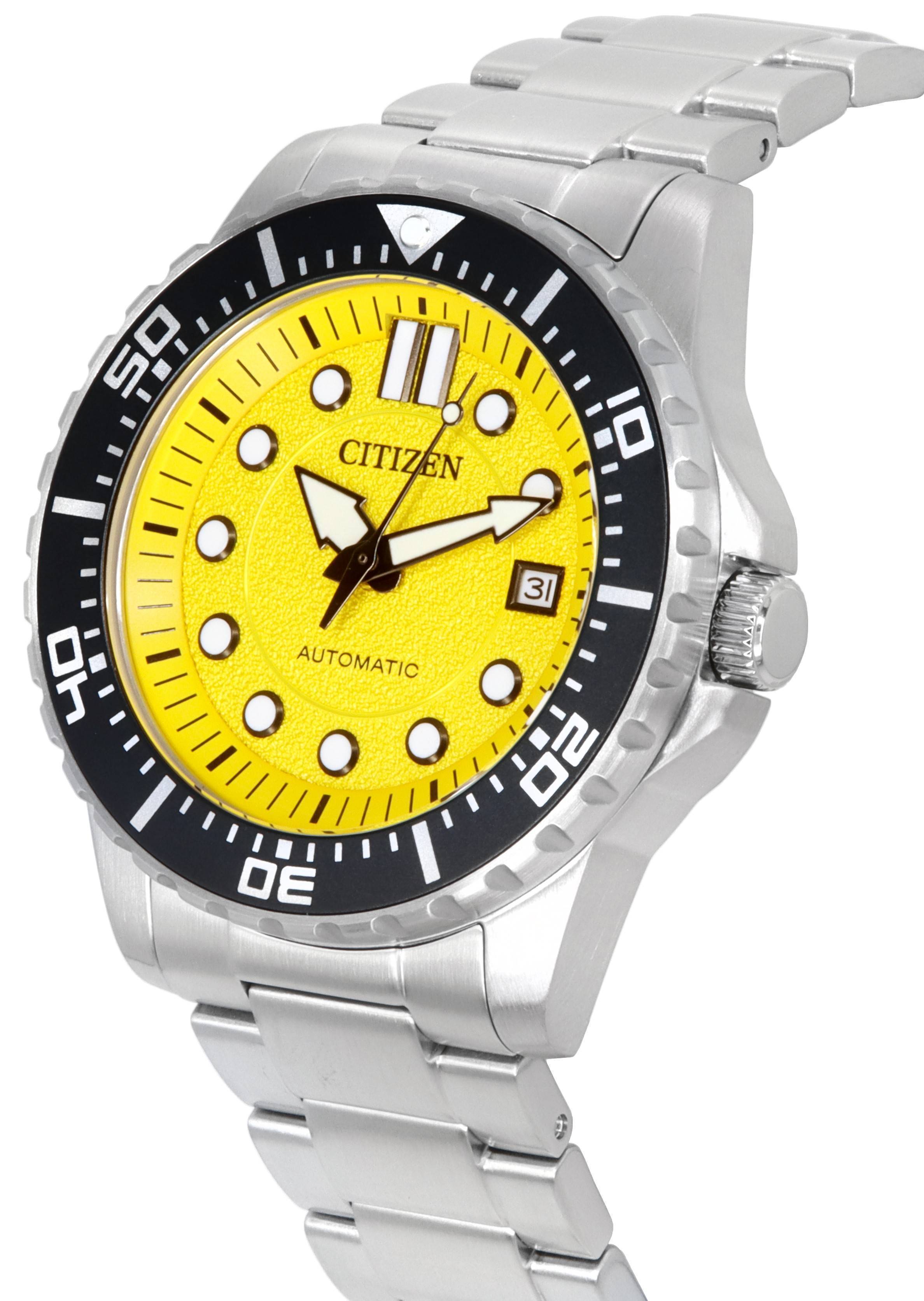 Citizen Urban Mechanical Yellow Dial Automatic NJ0170-83Z 100M Men's Watch