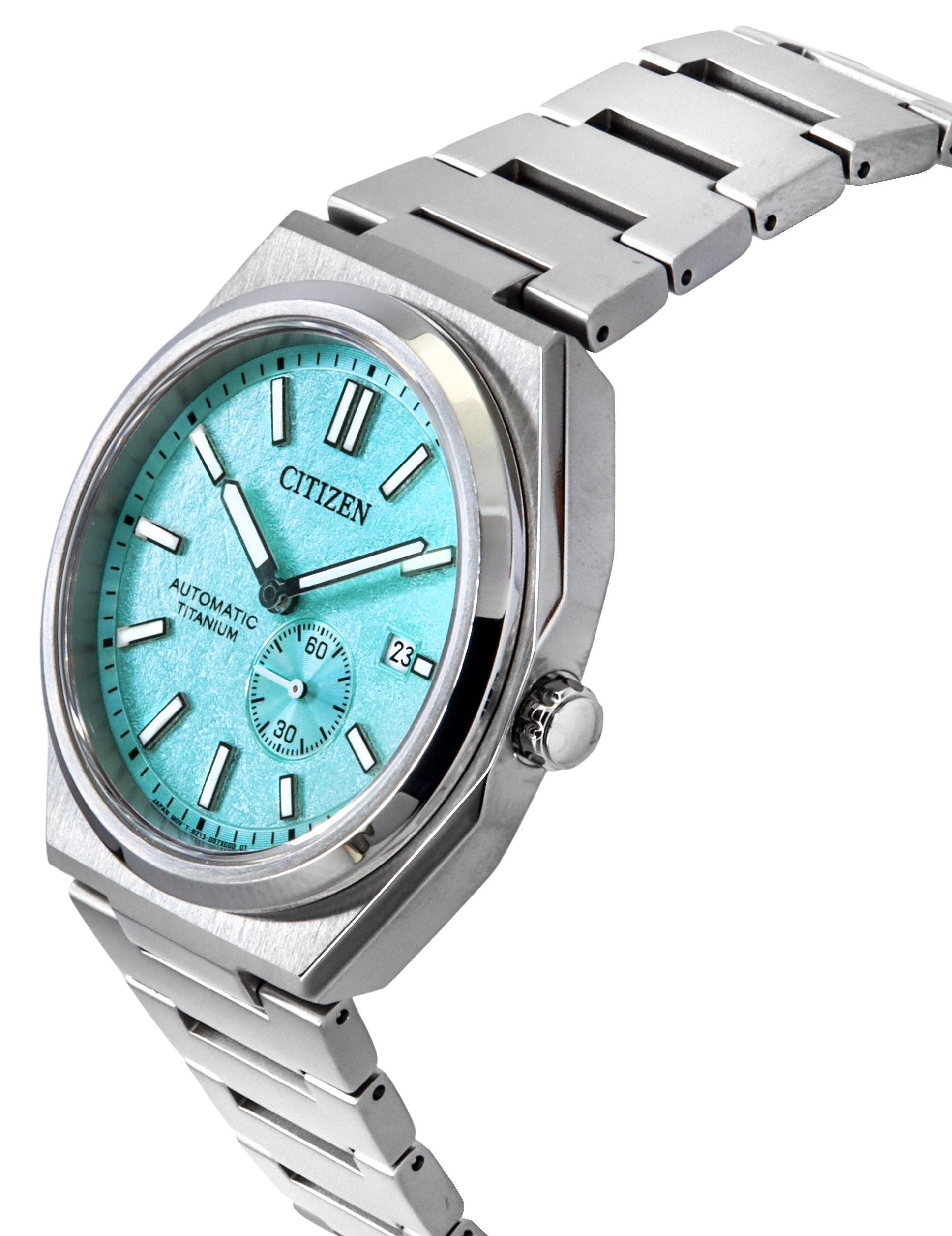 Citizen Zenshin Super Titanium Light Blue Dial Automatic NJ0180-80M 100M Men's Watch