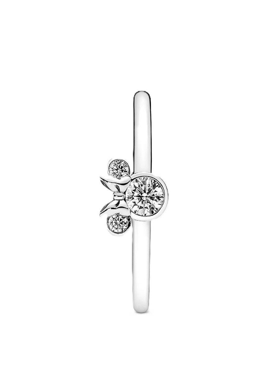 Pandora Disney Minnie Mouse Sparkling Head Ring With Clear Cubic Zirconia P-190074C01-54 For Women