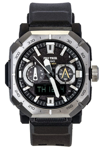 Casio Pro Trek Analog Digital Smartphone Link Black Rubber Strap Black Dial Solar PRW-B1000-1 100M Men's Watch