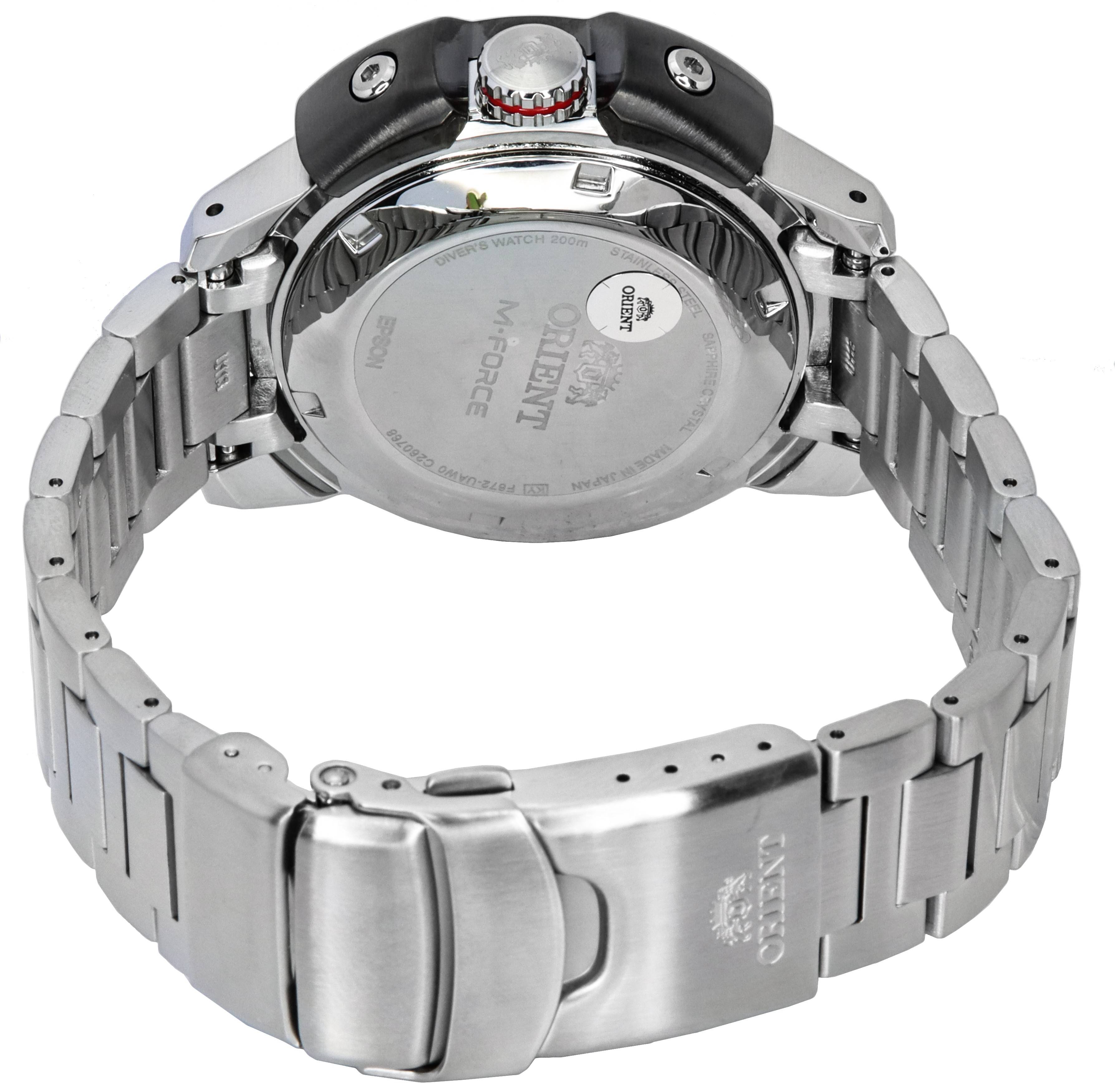 Orient M-Force AC0L Sports Stainless Steel Orange Dial Automatic Diver's RA-AC0L08Y00B 200M Men's Watch