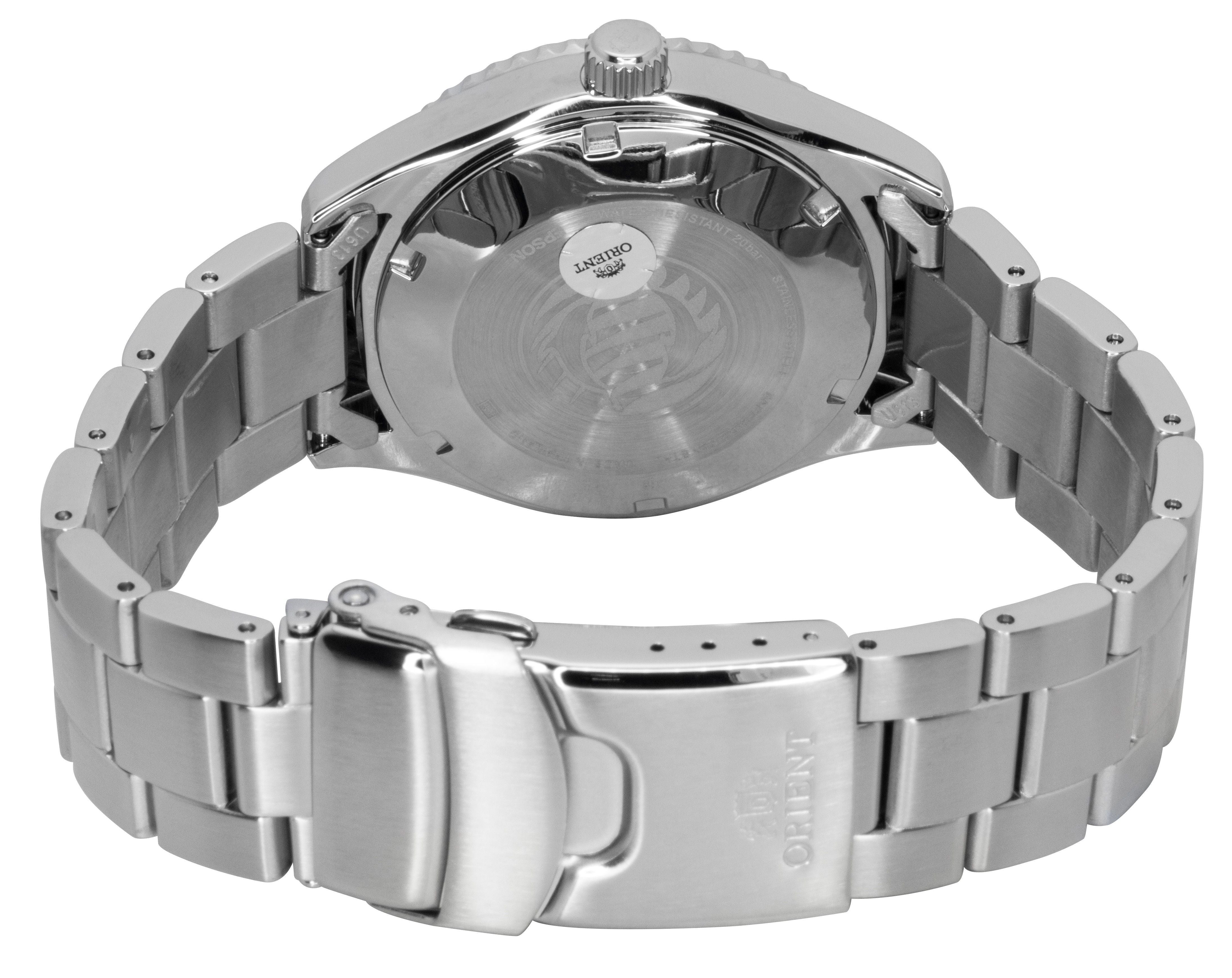 Orient Mako Stainless Steel Red Dial Automatic Diver's RA-AC0Q09R 200M Men's Watch