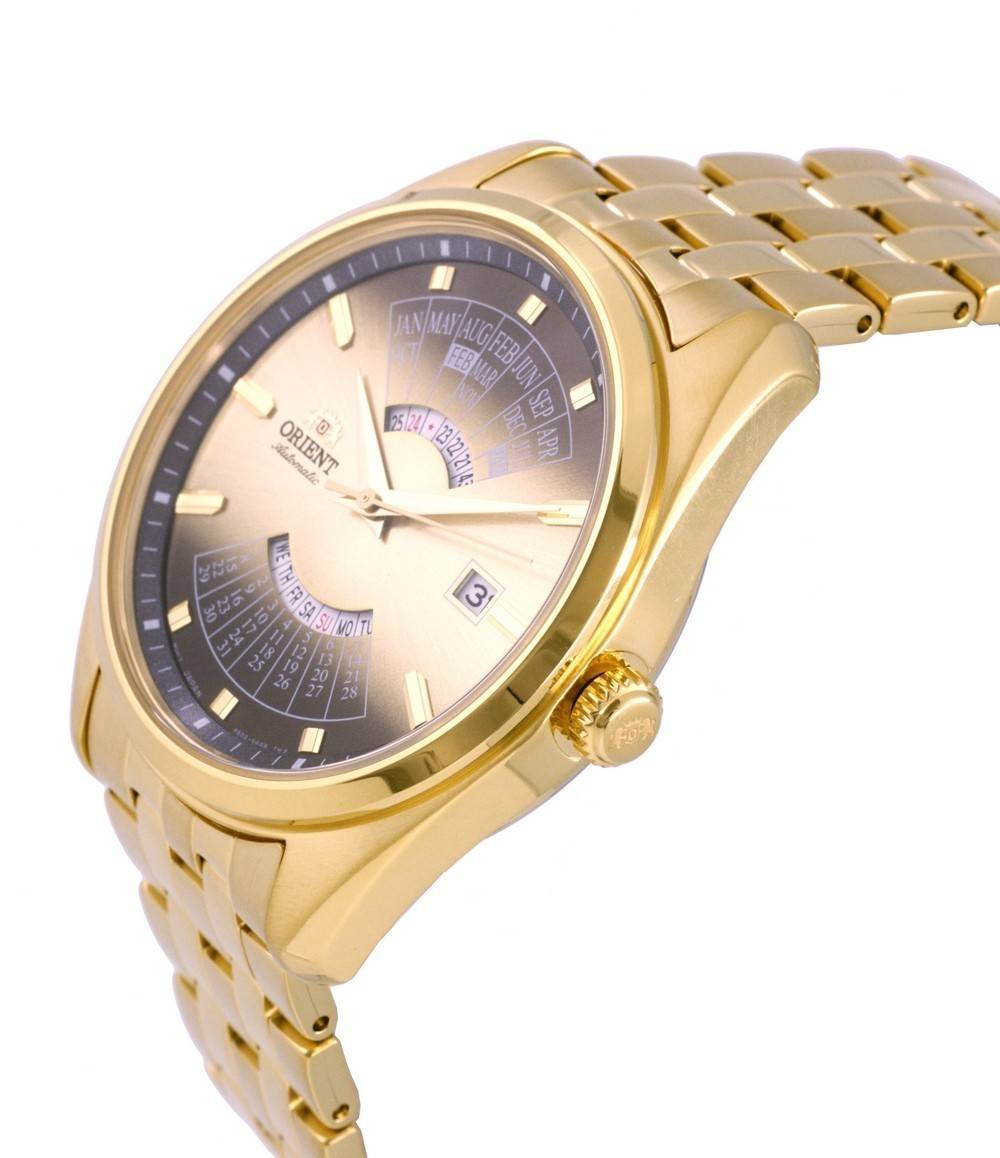 Orient Contemporary Multi Year Calendar Gold Tone Dial Automatic RA-BA0001G10B Men's Watch