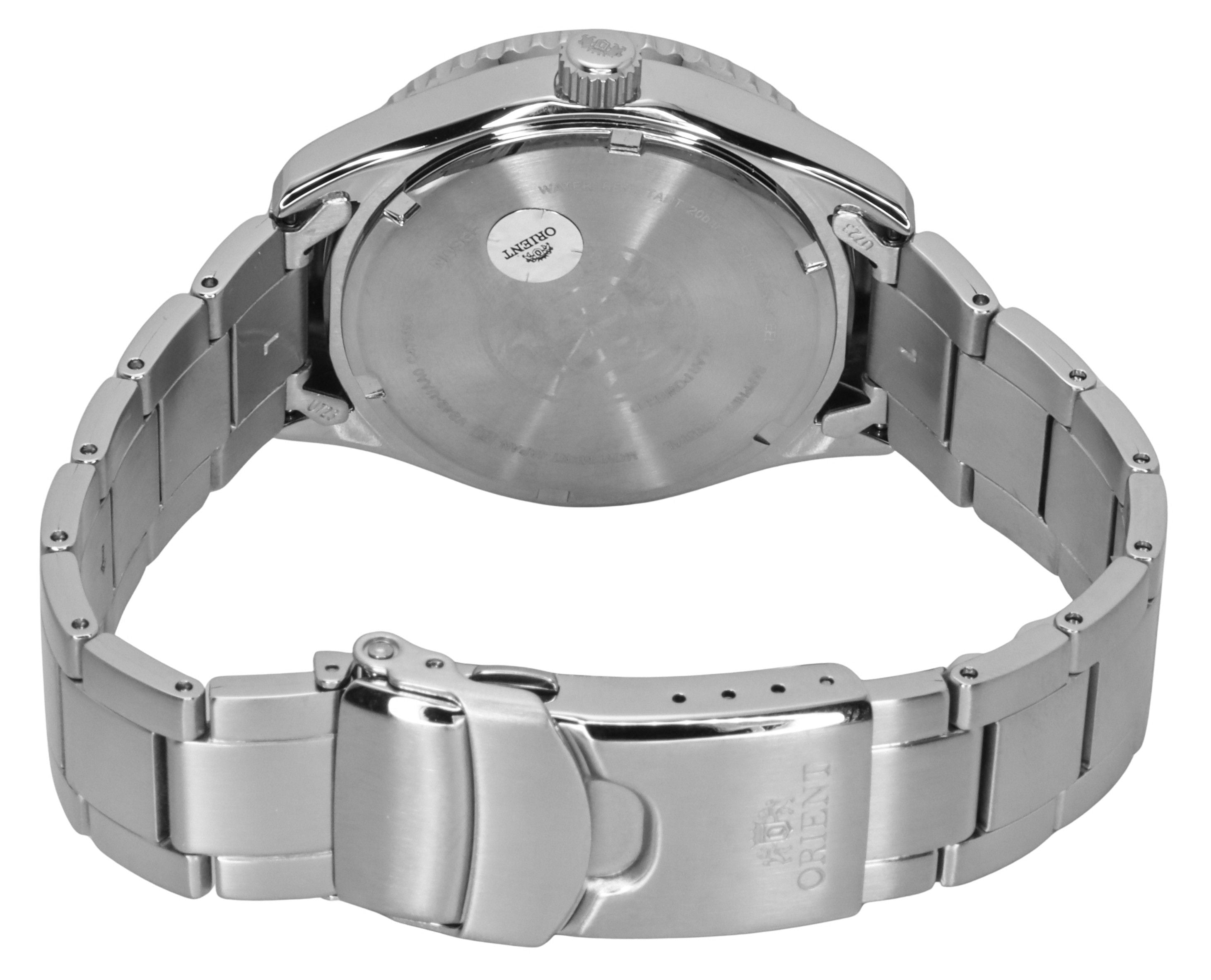 Orient Mako III Stainless Steel Ivory Dial Solar Diver's RA-WJ0003S 200M Men's Watch