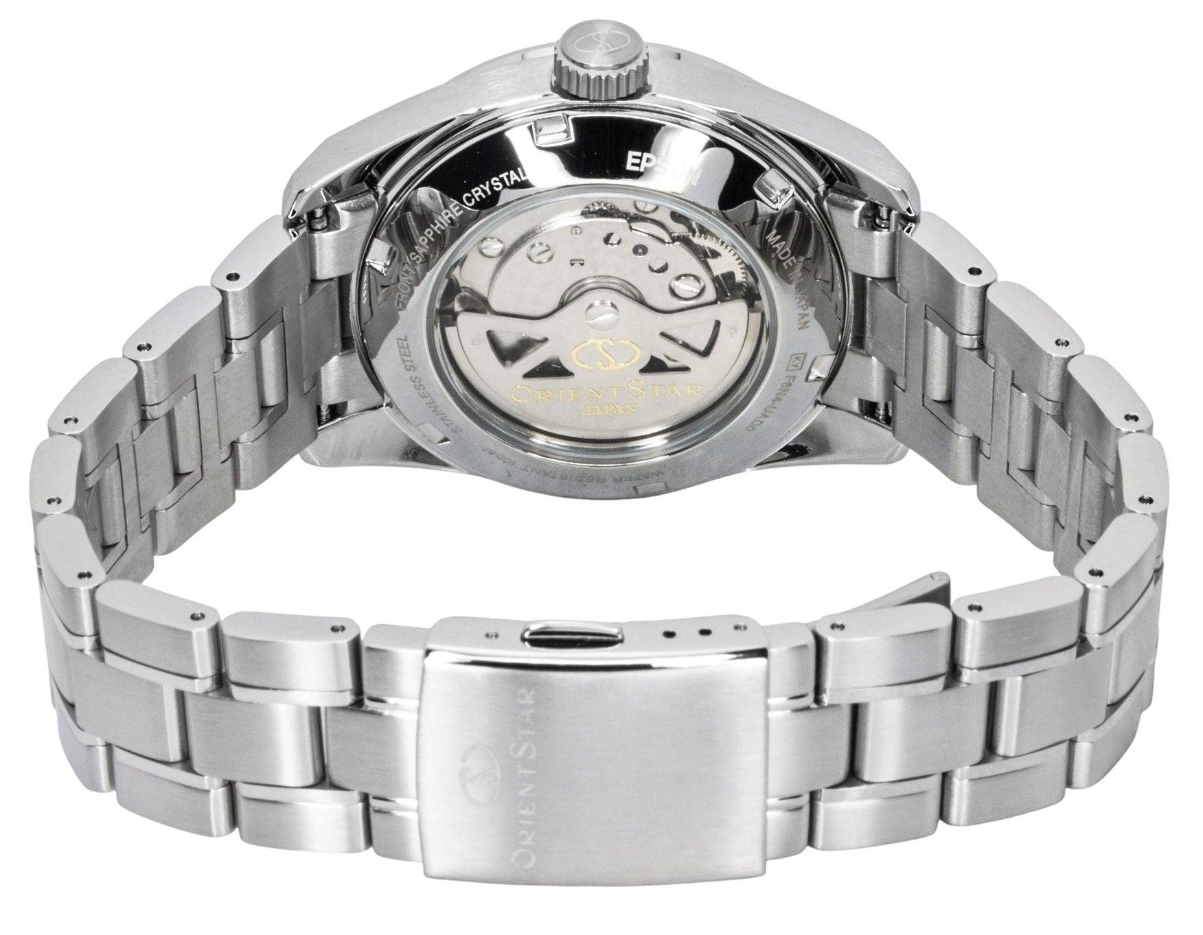 Orient Star Contemporary Stainless Steel Green Dial Automatic RE-AU0107E 100M Men's Watch
