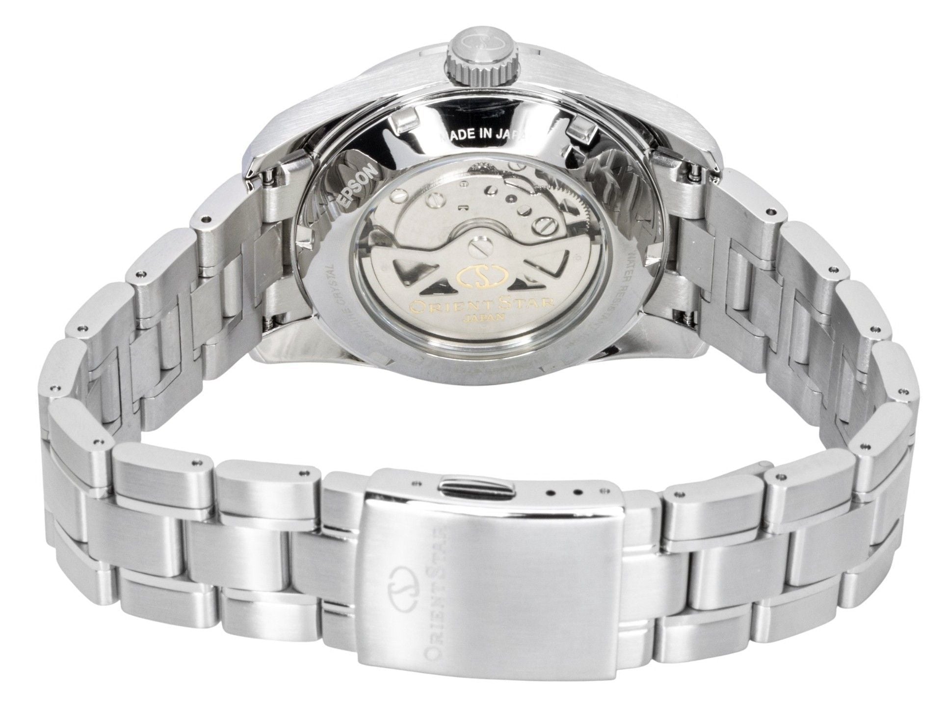Orient Star Contemporary Stainless Steel Ice Blue Dial Automatic RE-AU0109L 100M Men's Watch