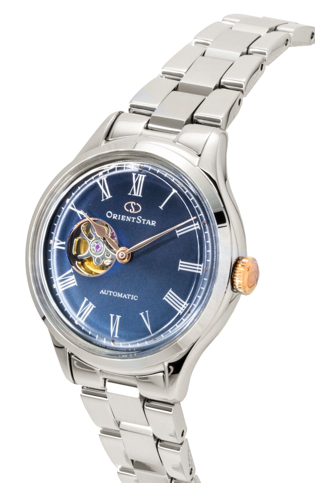 Orient Star Keshiki Classic Limited Edition Stainless Steel Open Heart Blue Grey Dial Automatic RE-ND0022L Women's Watch