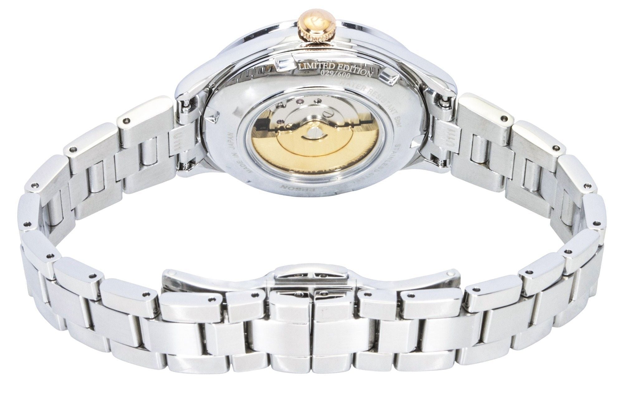 Orient Star Keshiki Classic Limited Edition Stainless Steel Open Heart Blue Grey Dial Automatic RE-ND0022L Women's Watch