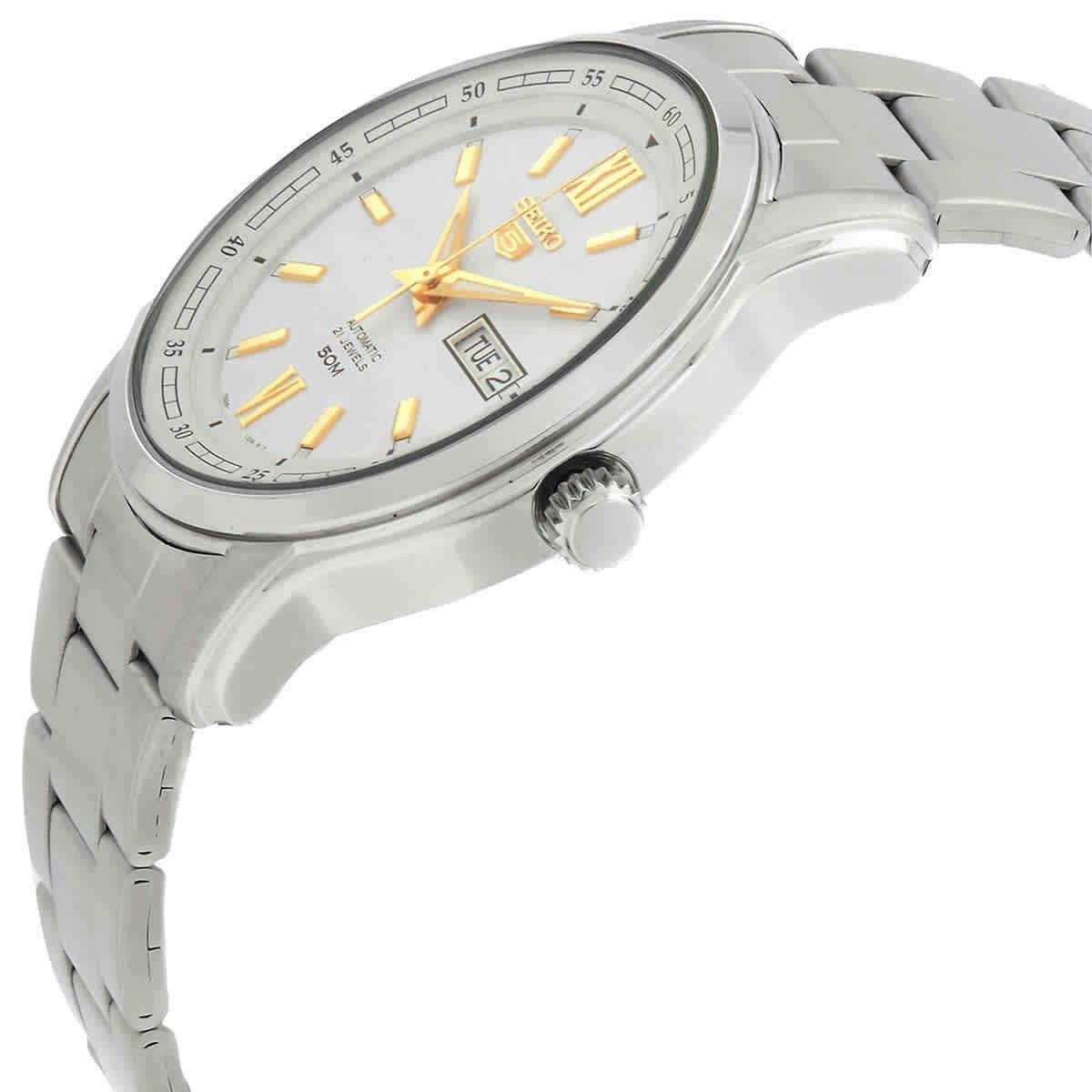 Refurbished Seiko 5 Automatic White Dial SNKP15 SNKP15K1 SNKP15K Men's Watch