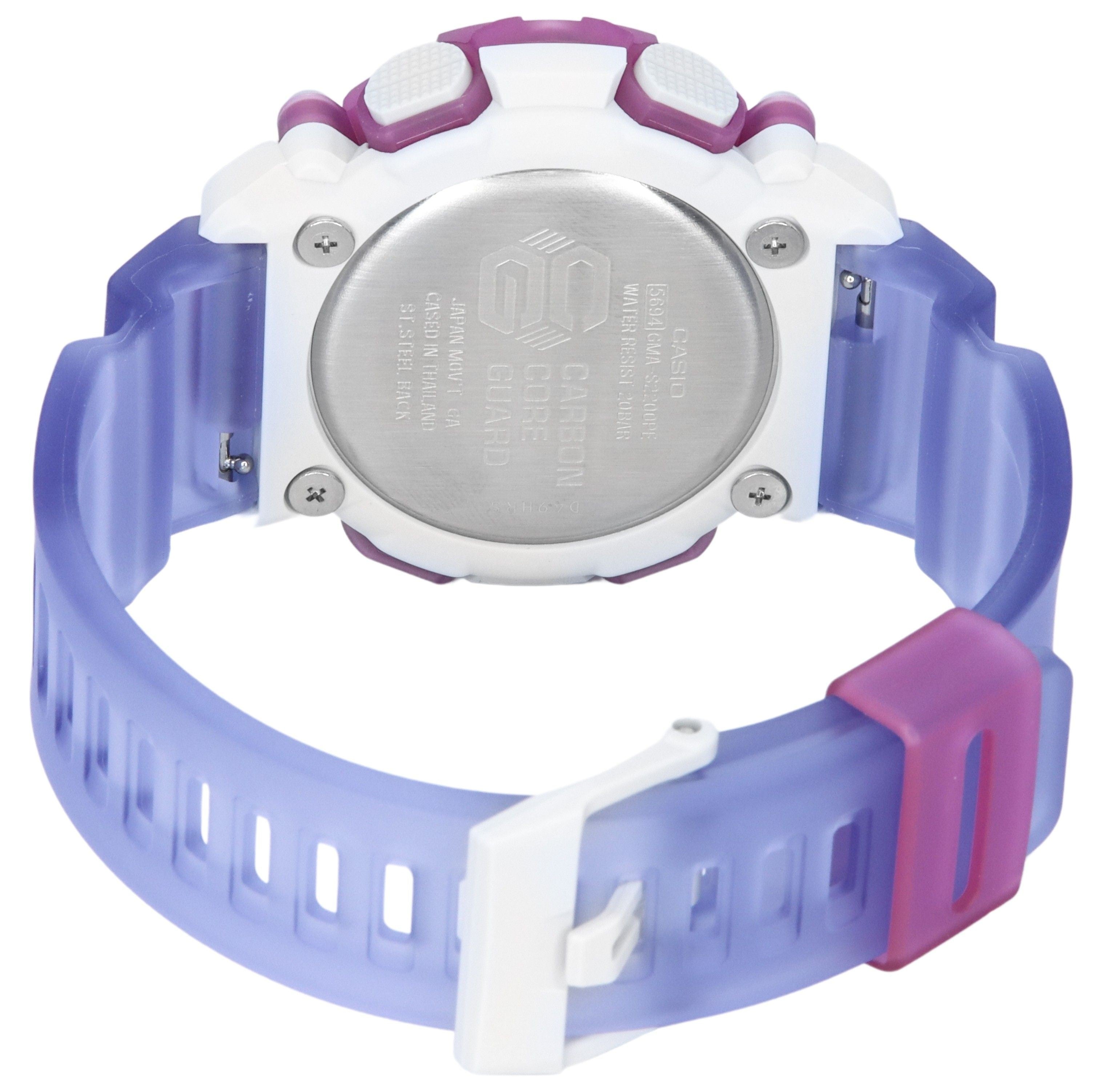 Refurbished Casio G-Shock Analog Digital Translucent Resin Strap Quartz GMA-S2200PE-6A 200M Women's Watch