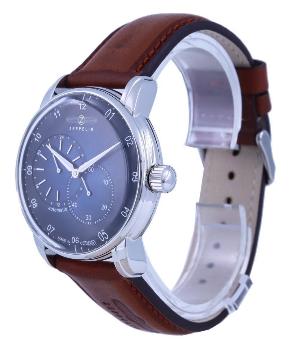 Refurbished Zeppelin New Captain's Line Blue Dial Leather Strap Automatic 8662-3 86623 Men's Watch