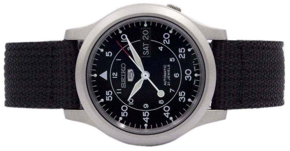 Refurbished Seiko 5 Military Black Dial Automatic SNK809K2 Men's Watch