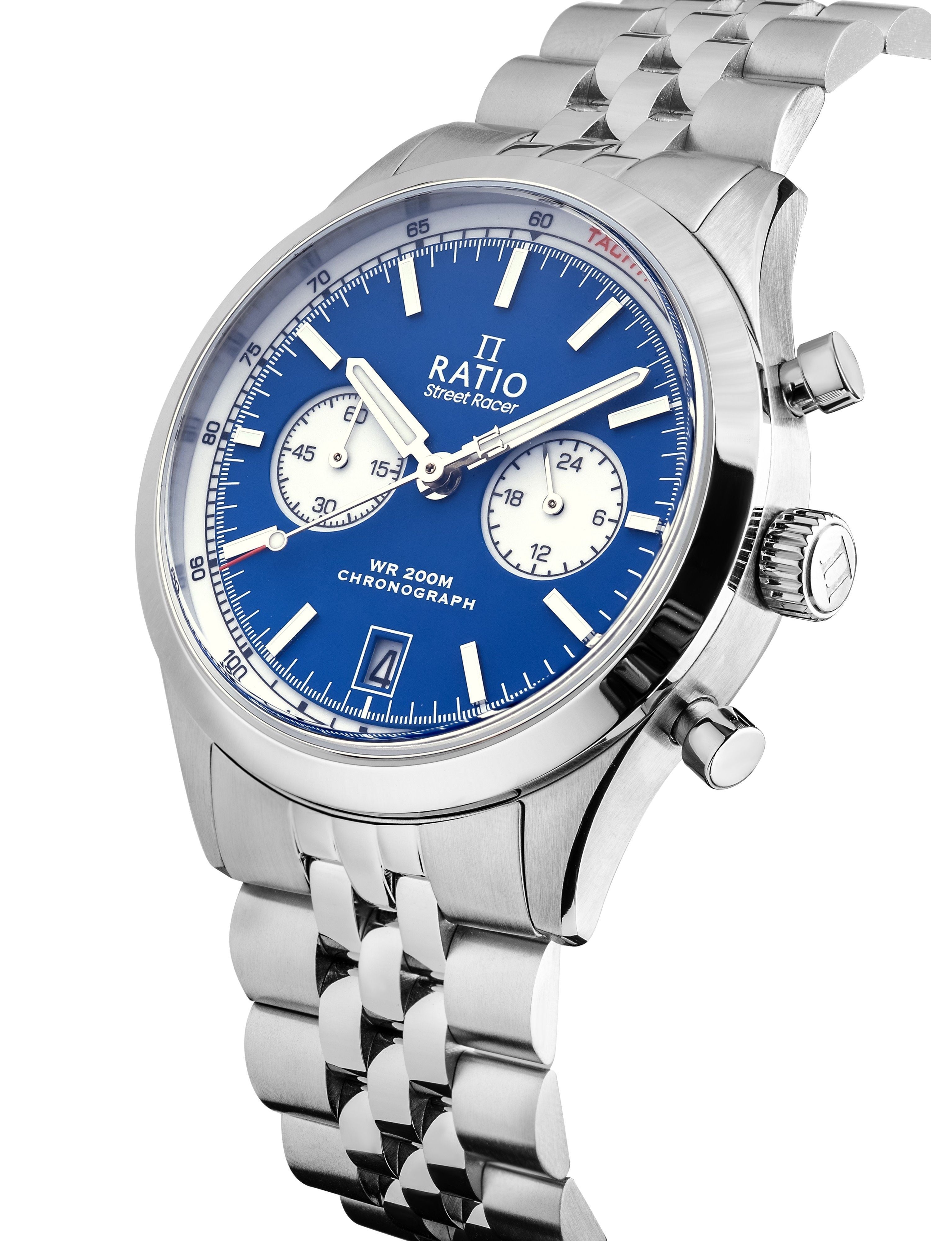 Ratio Street Racer Chronograph RTC014 200M Blue Reverse Panda Dial Limited Edition Watch