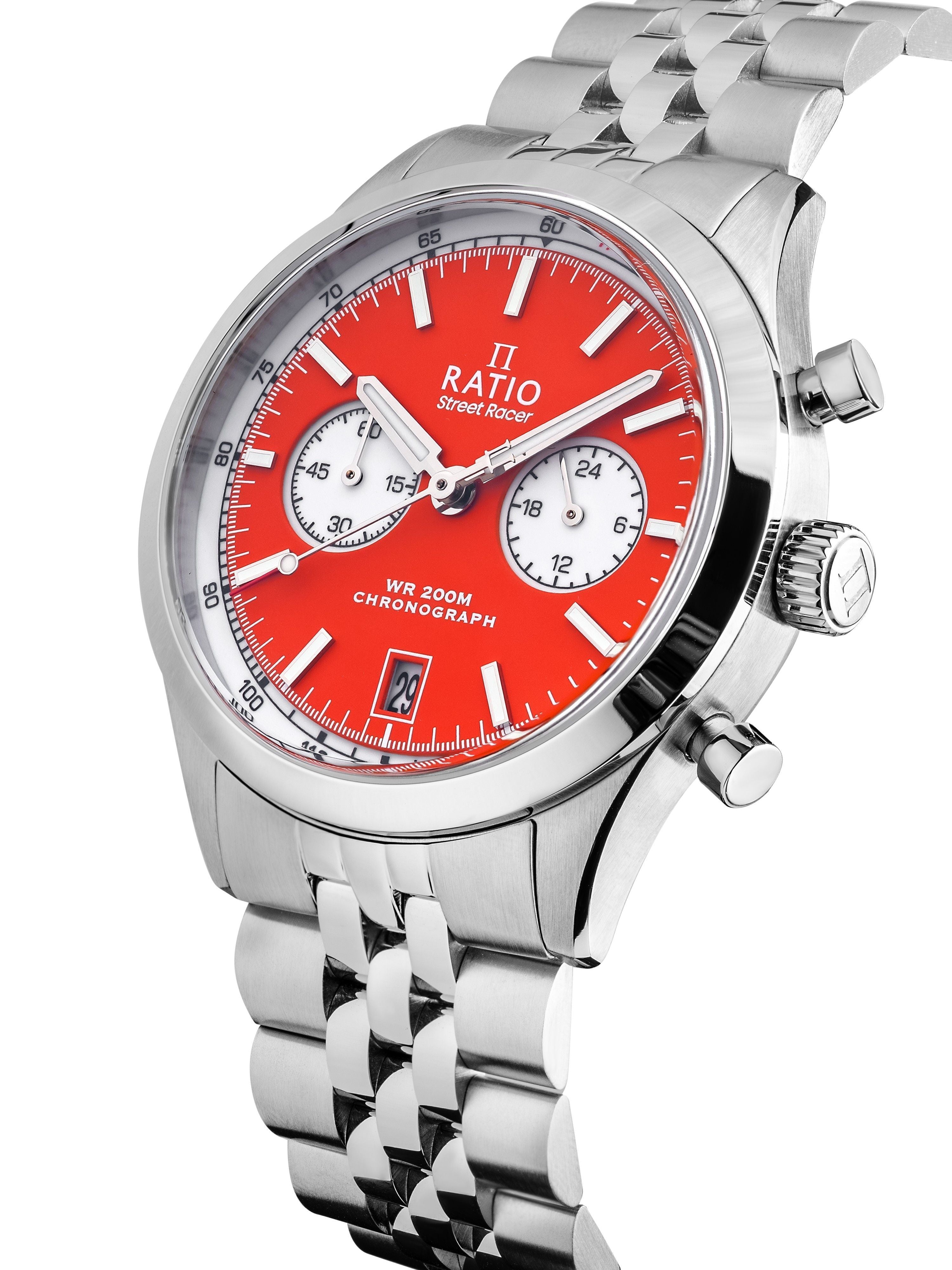 Ratio Street Racer Chronograph RTC015 200M Red Reverse Panda Dial Limited Edition Watch