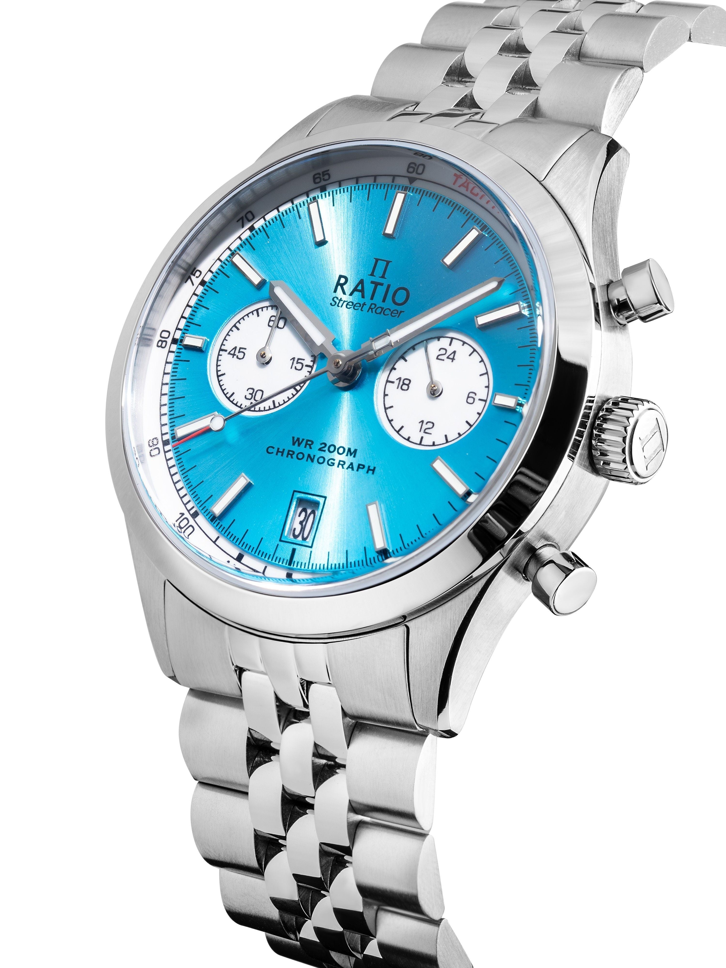 Ratio Street Racer Chronograph RTC018 200M Sunray Blue Reverse Panda Dial Limited Edition Watch