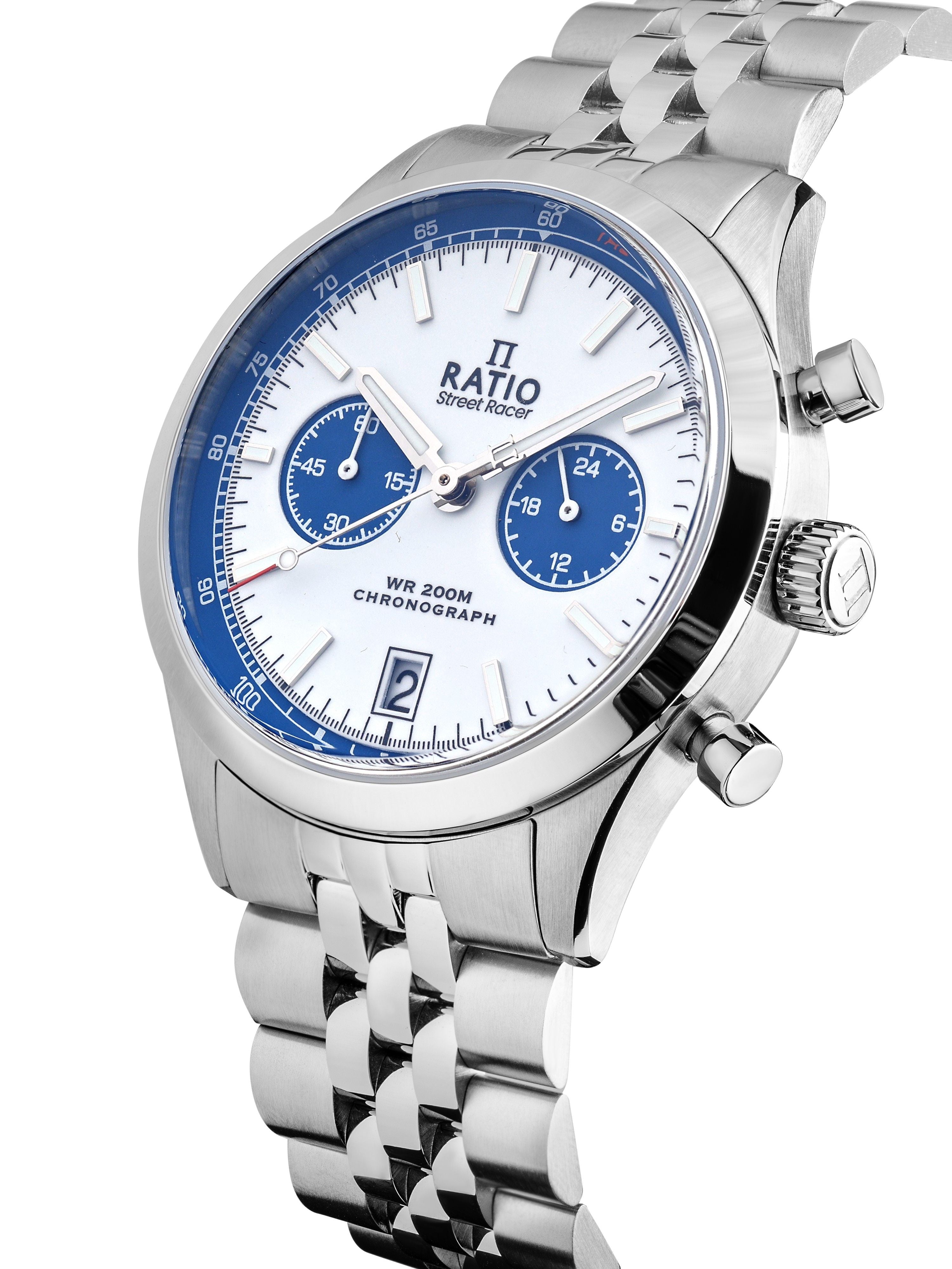 Ratio Street Racer Chronograph RTC024 200M Blue Panda Dial Limited Edition Watch