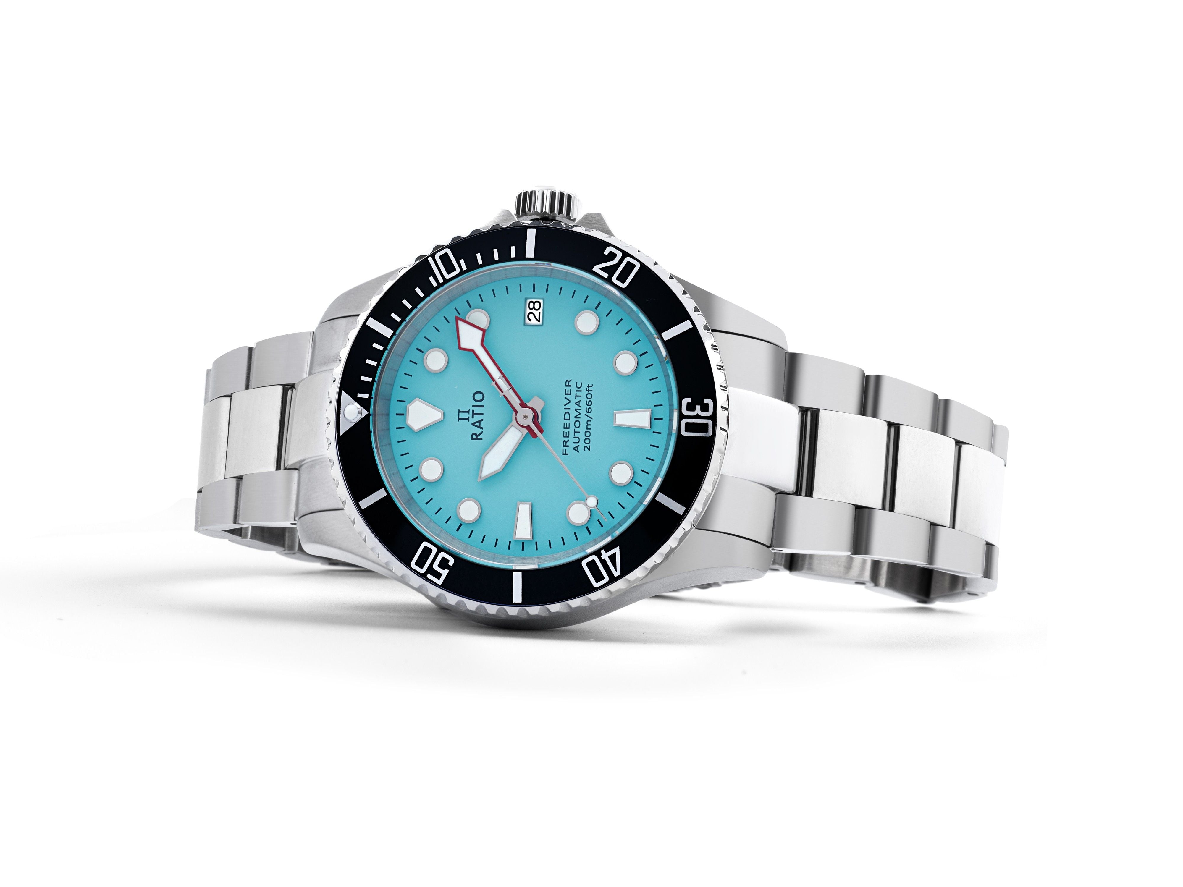 Ratio FreeDiver Sapphire Stainless Steel Ice Blue Dial Automatic RTF042 200M Men's Watch