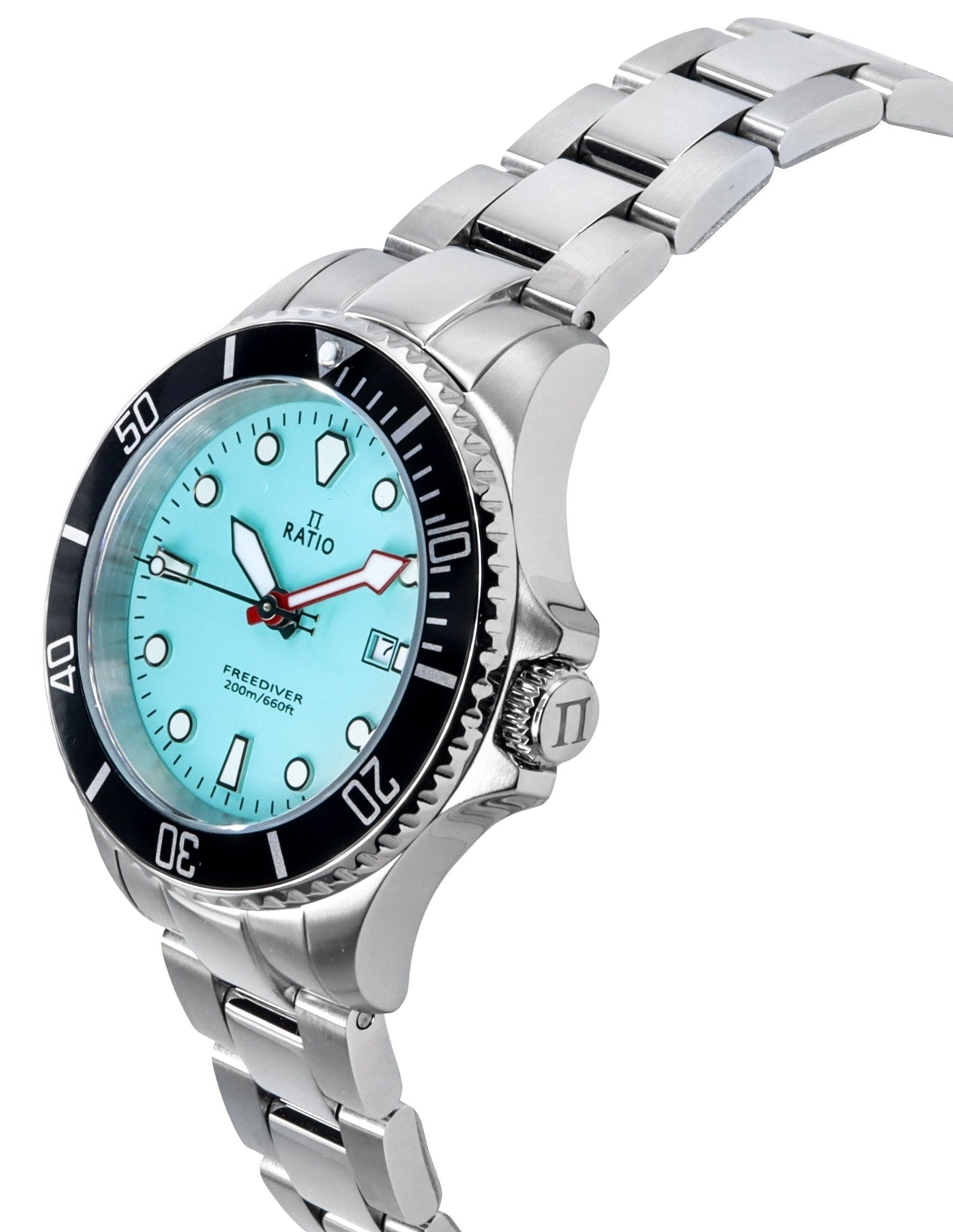 Ratio FreeDiver Sapphire Stainless Steel Ice Blue Dial Quartz RTFL807 200M Women's Watch