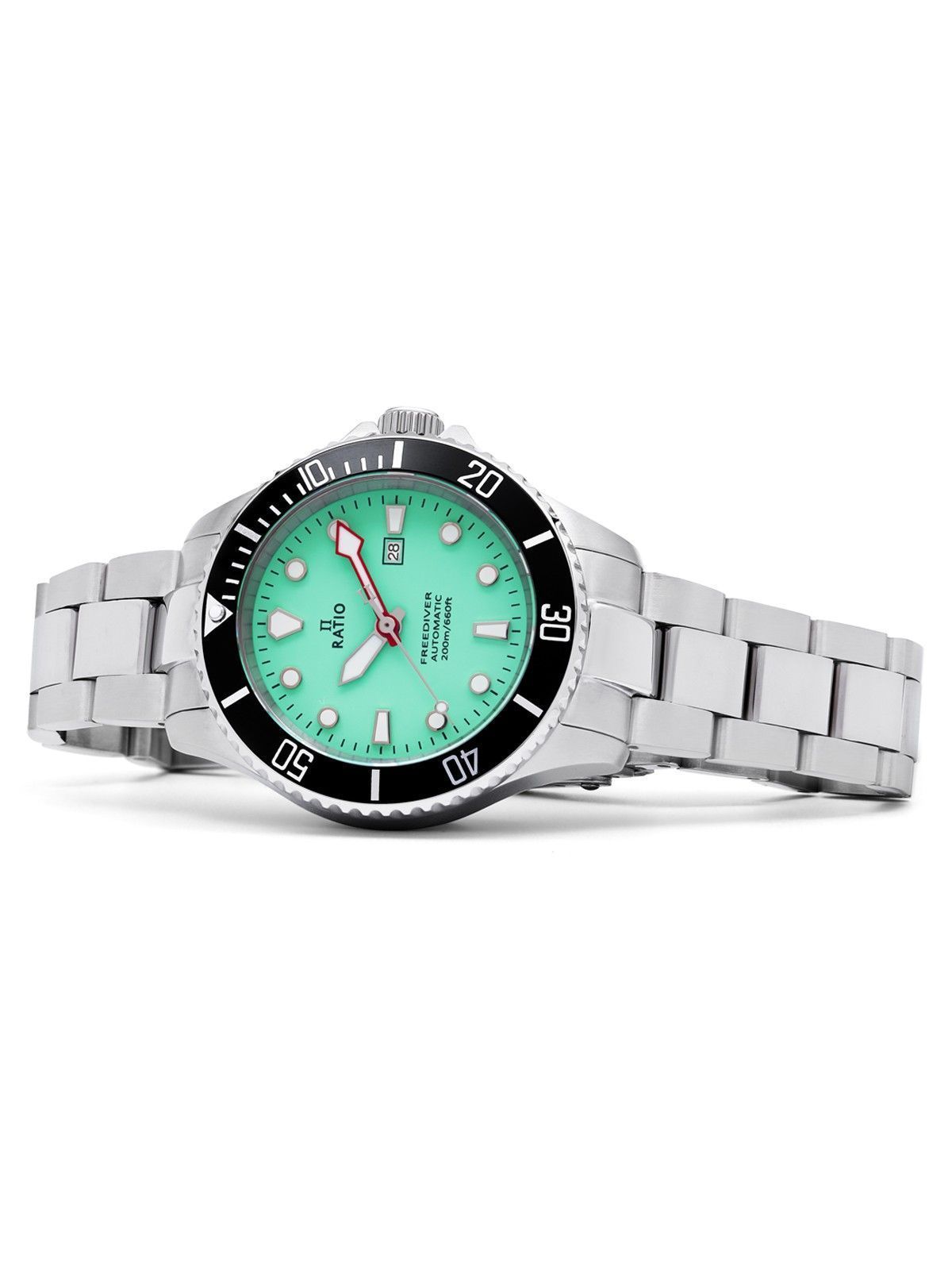 Ratio FreeDiver Sapphire Stainless Steel Green Dial Automatic RTFL835 200M Women's Watch