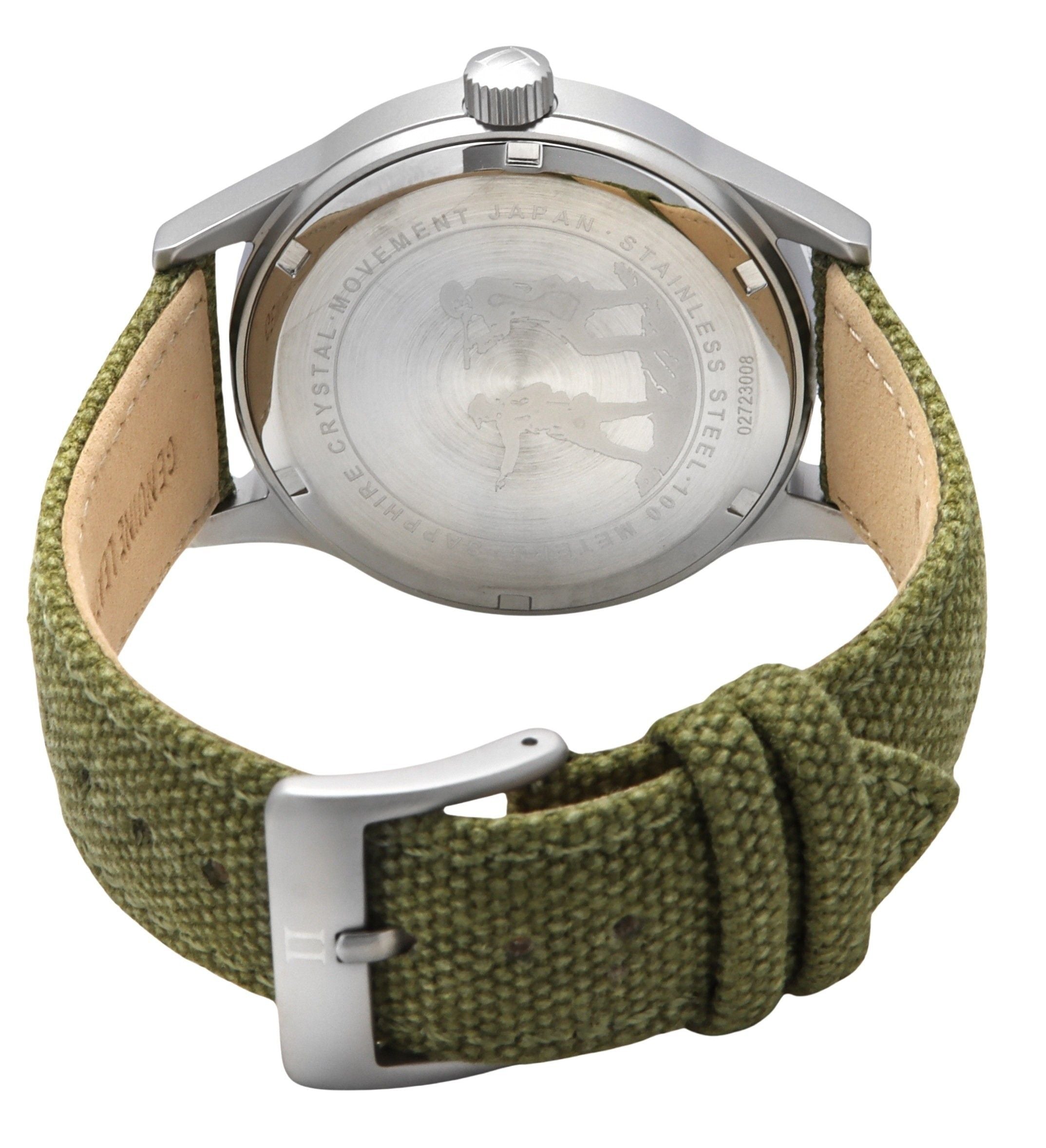 Ratio Quest Men's Field Watch Sapphire Canvas Strap Quartz RTQ027 100M Lewis And Clark Edition