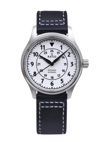 Ratio Skysurfer Pilot Full Luminous Dial Leather Automatic RTS316 200M Men's Watch