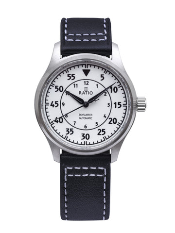 Ratio Skysurfer Pilot Full Luminous Dial Leather Automatic RTS324 200M Men's Watch