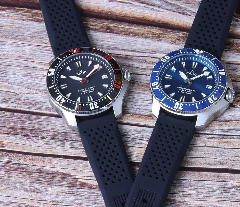 Ratio FreeDiver X Ocean Blue With Blue Ceramic Inlay Automatic RTX003 200M Men's Watch