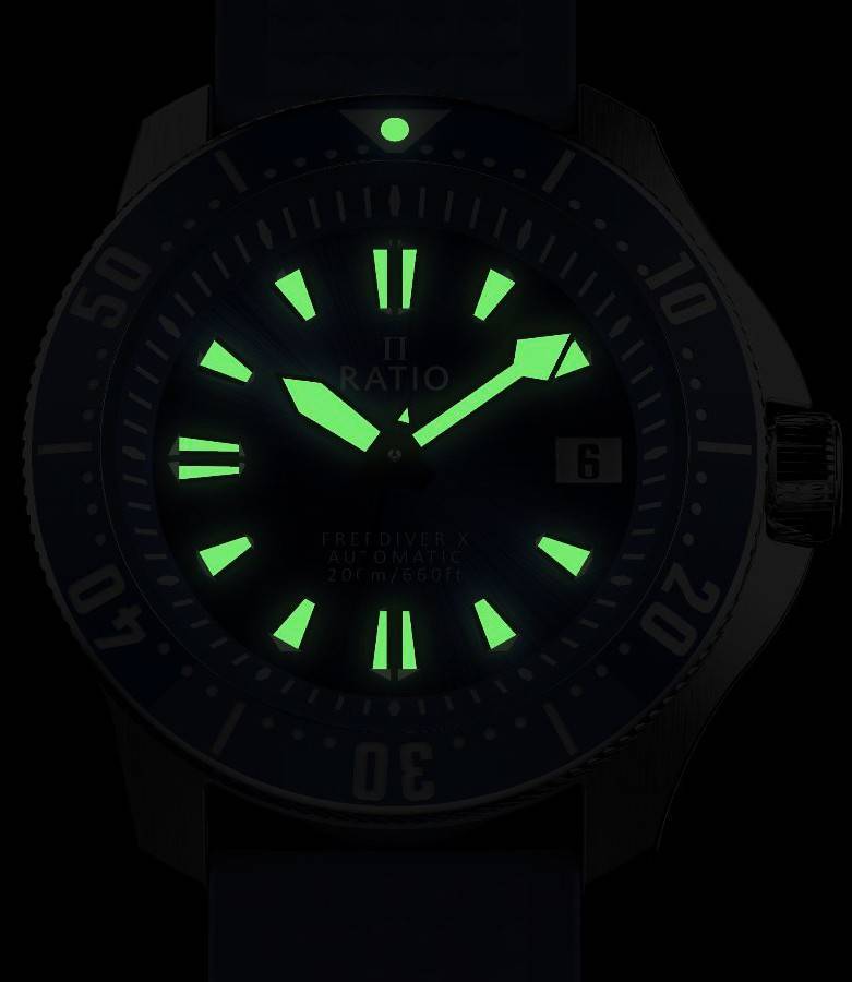 Ratio FreeDiver X Ocean Blue With Blue Ceramic Inlay Automatic RTX003 200M Men's Watch