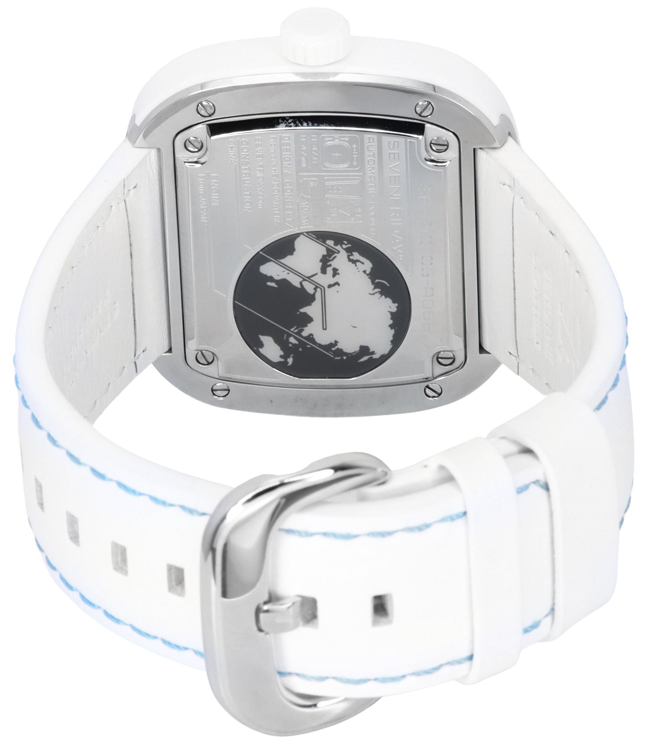 Sevenfriday P-Series Curacao Day-Night White Dial Automatic P1C/05 SF-P1C-05 100M Men's Watch