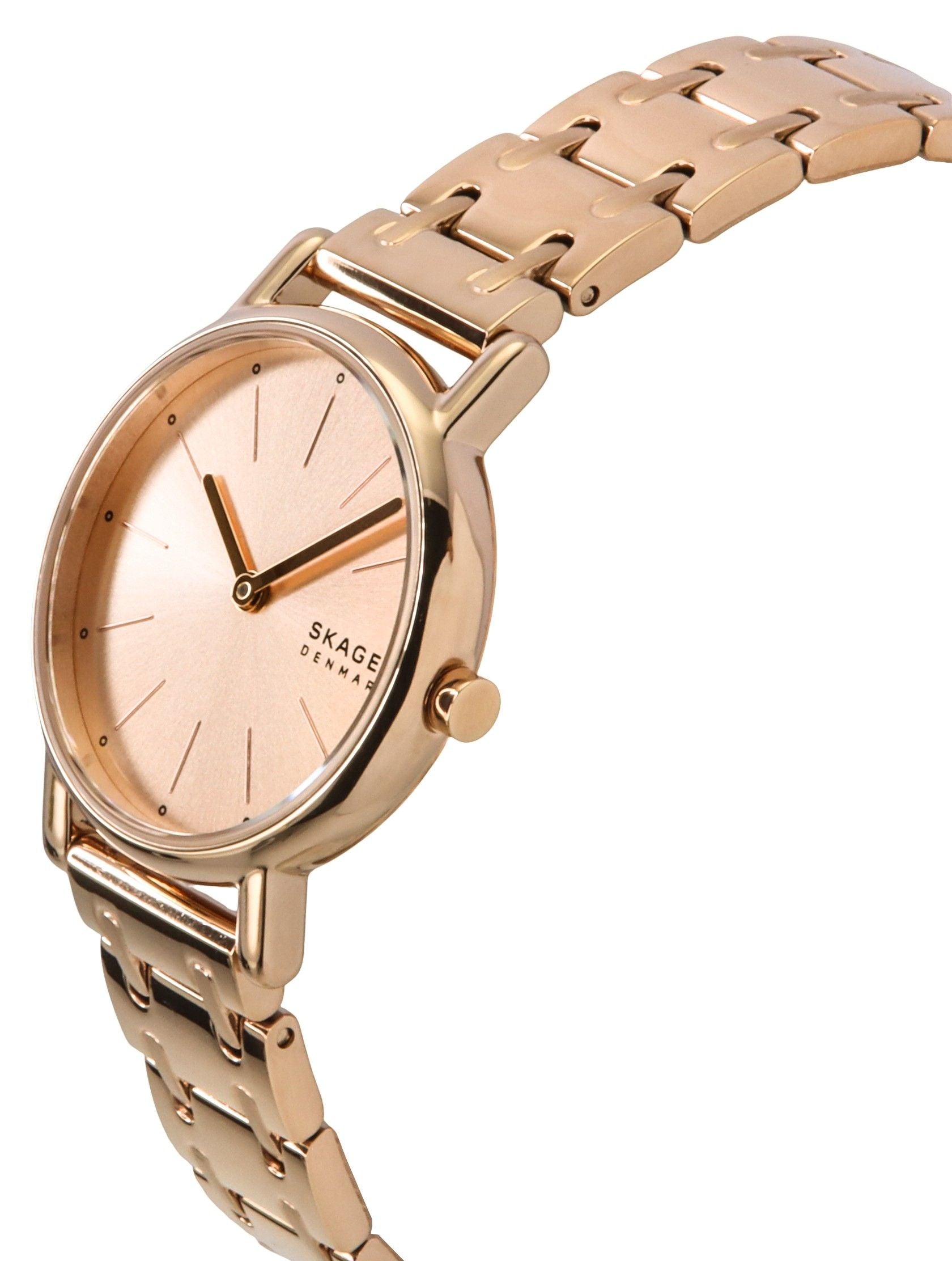 Skagen Signatur Lille Rose Gold Tone Stainless Steel Rose Gold Dial Quartz SKW3125 Women's Watch