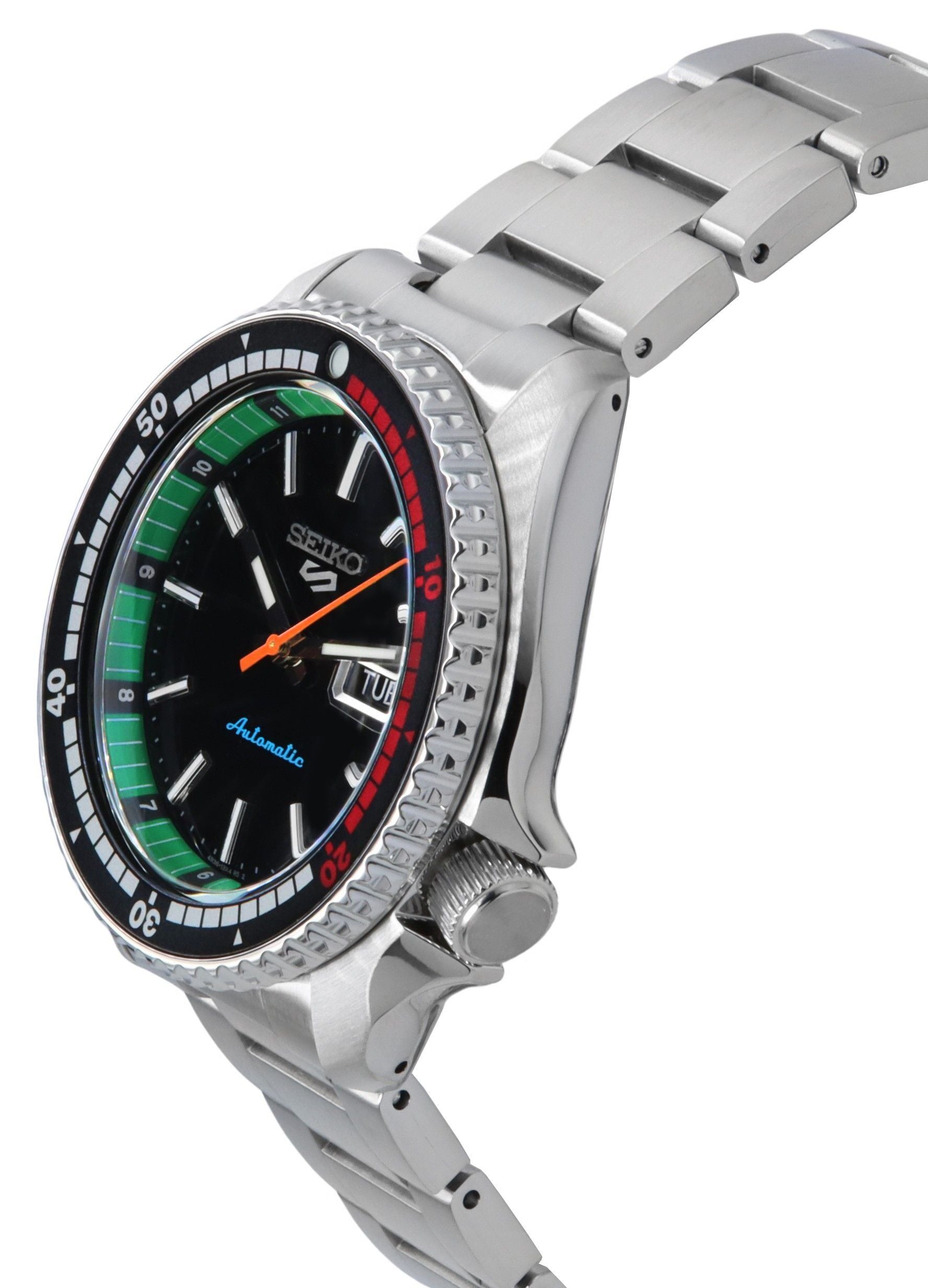 Seiko 5 Sports SKX Style The New Regatta Timer Special Edition Black Dial Automatic SRPK13K1 100M Men's Watch