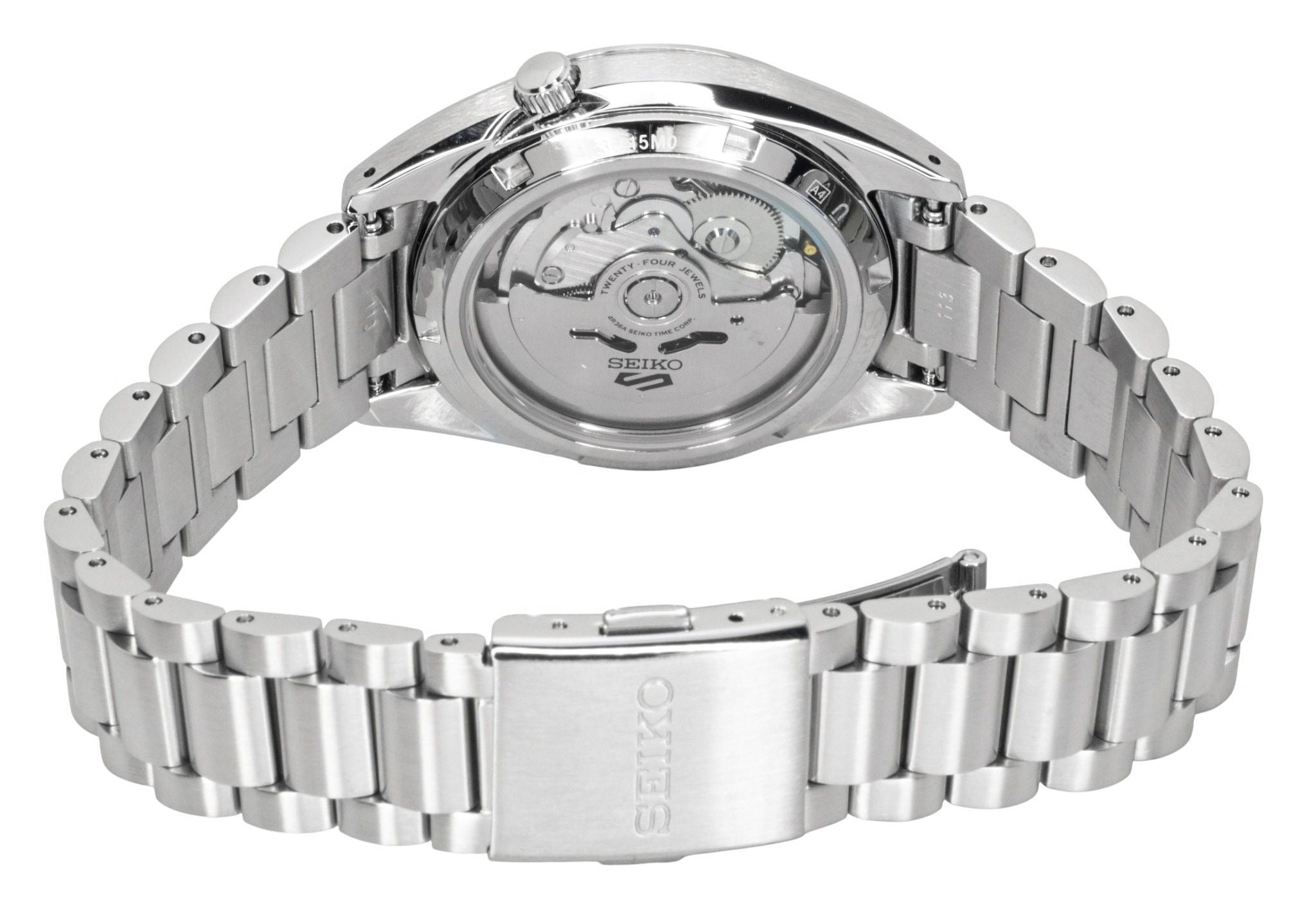 Seiko 5 Sports SNXS Stainless Steel Gold Dial Automatic SRPL59K1 100M Men's Watch