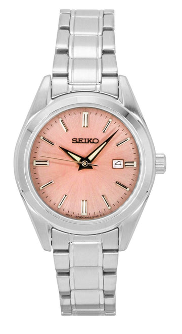 Seiko Conceptual Stainless Steel Pink Dial Quartz SUR529P1 100M Women's Watch