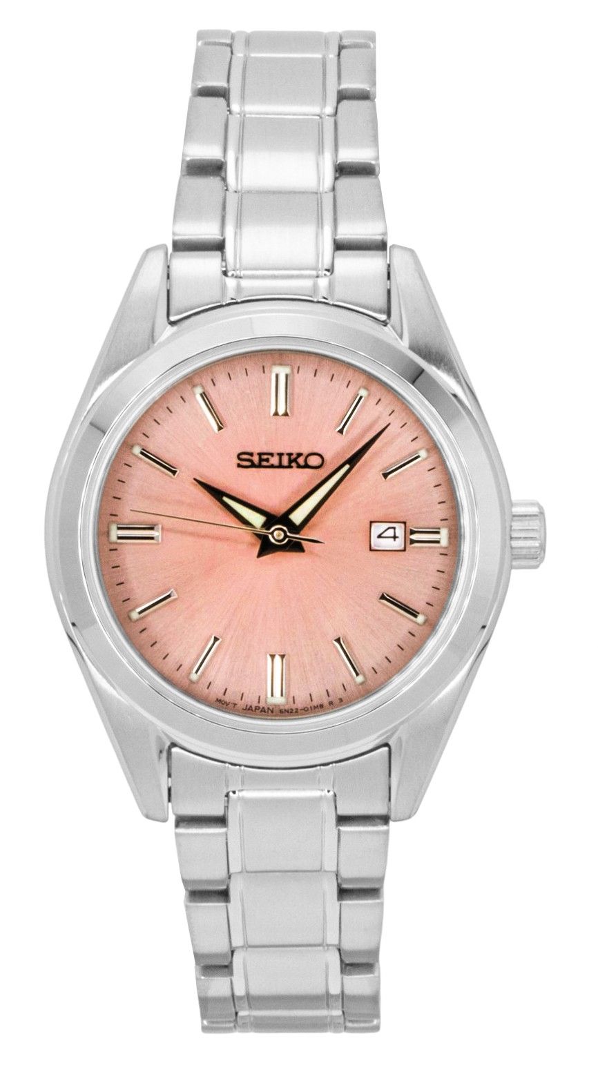 Seiko Conceptual Stainless Steel Pink Dial Quartz SUR529P1 100M Women's Watch