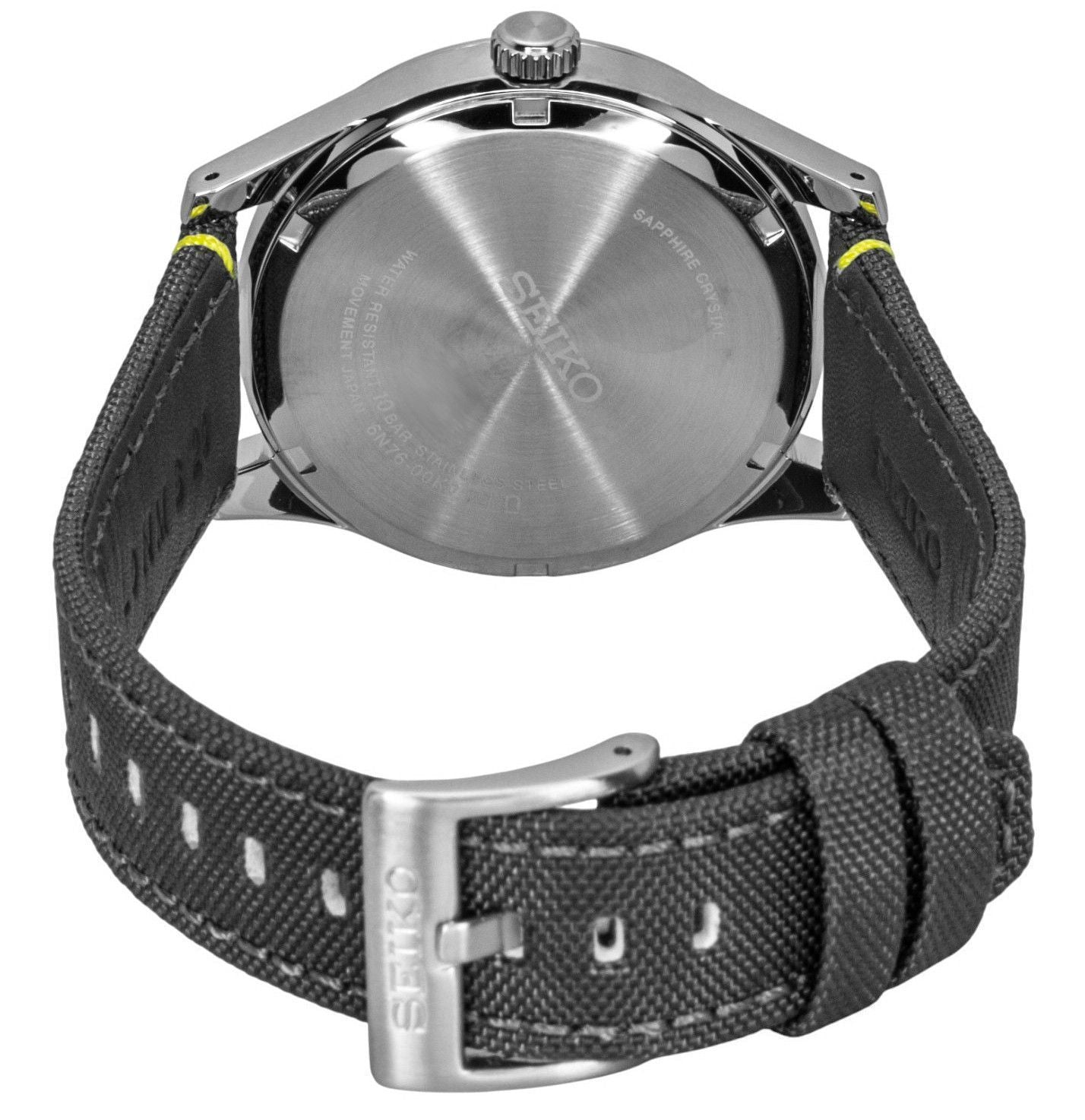 Seiko Conceptual Nylon Strap Grey Dial Quartz SUR543P1 100M Men's Watch
