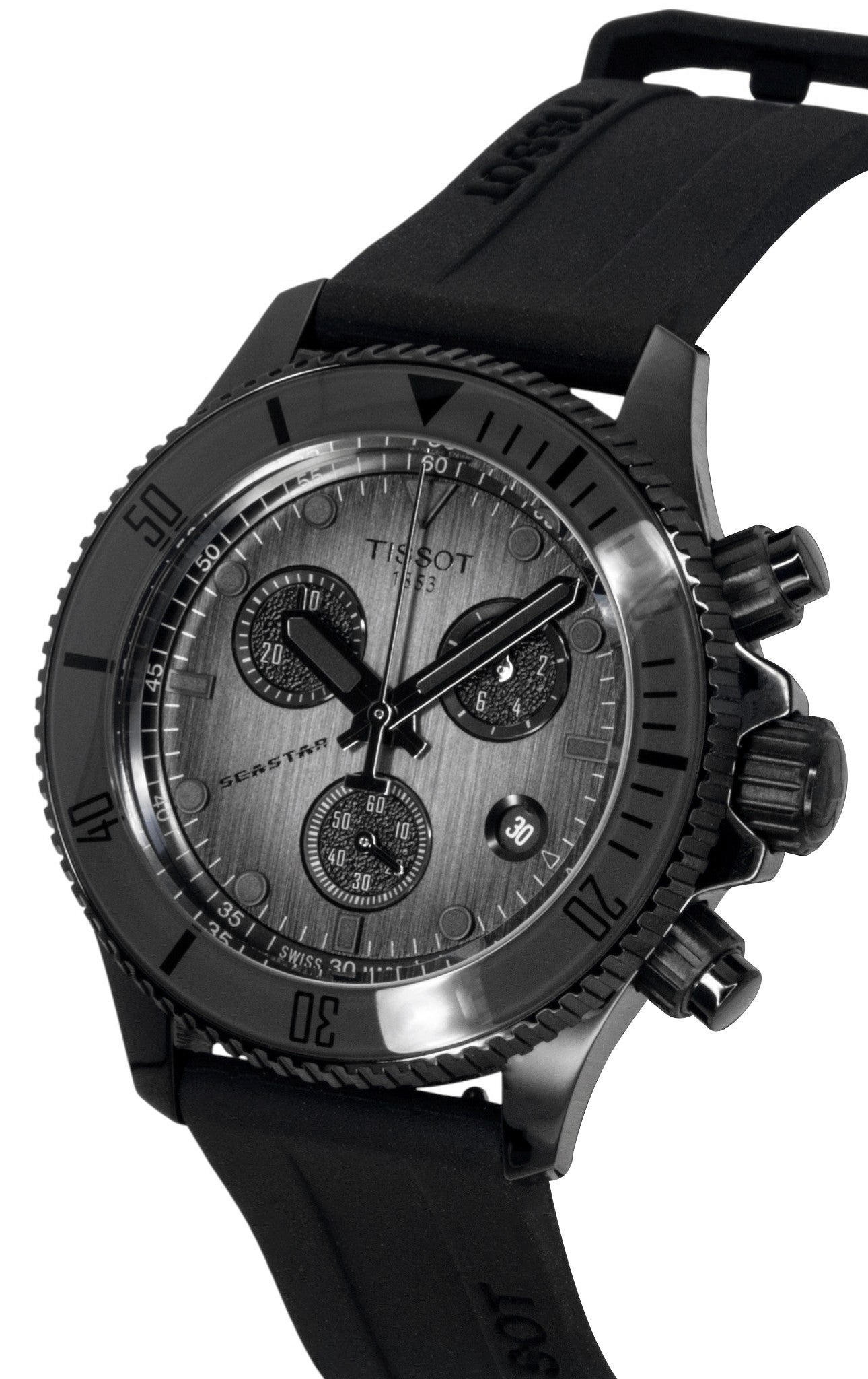 Tissot SeaStar 1000 Chronograph Synthetic Strap Black Dial Quartz Diver's T120.217.37.061.00 300M Men's Watch