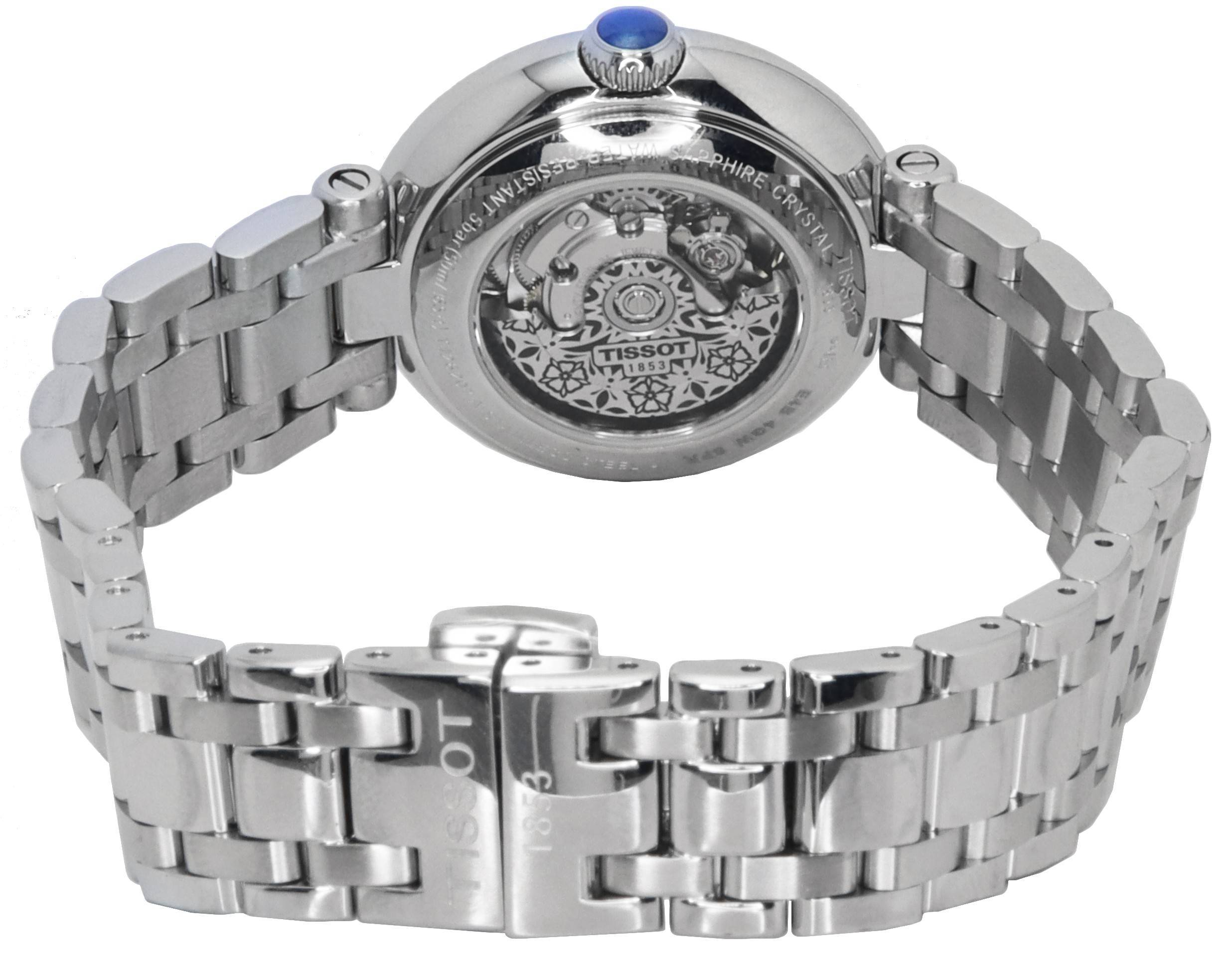 Tissot T-Lady Bellissima Stainless Steel White Dial Automatic T126.207.11.013.00 T1262071101300 Women's Watch