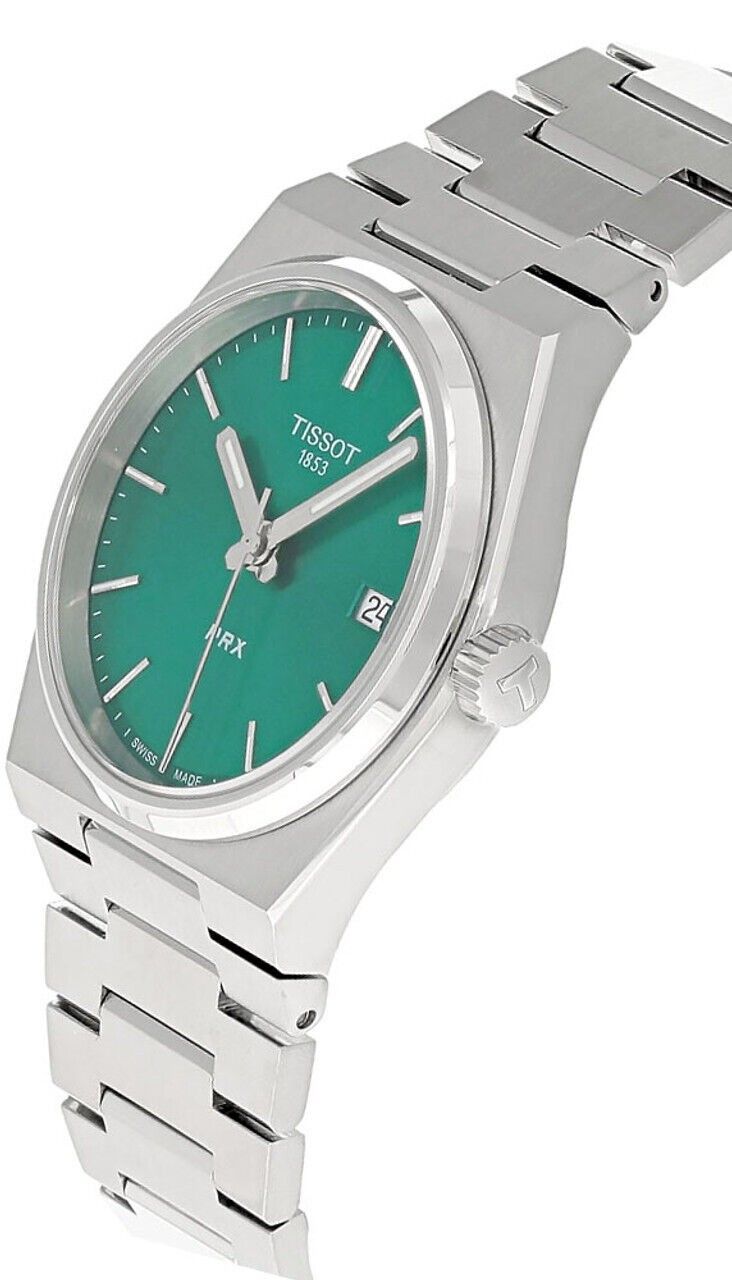 Tissot PRX T-Classic Stainless Steel Green Dial Quartz T137.210.11.081.00 100M Unisex Watch