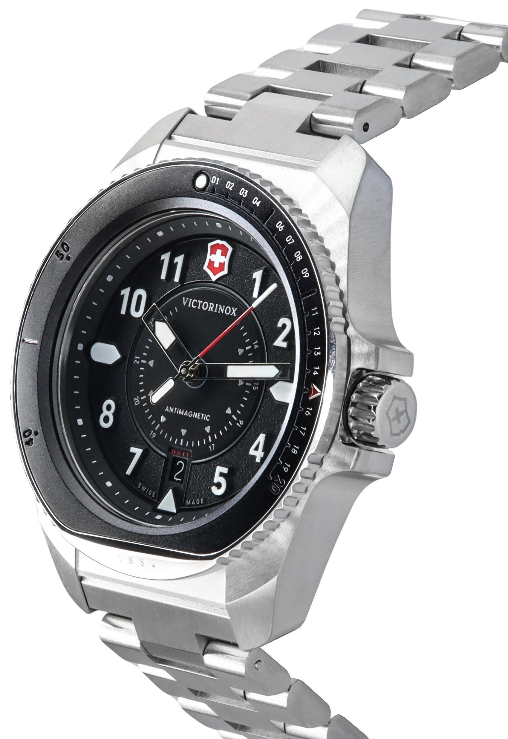 Victorinox Swiss Army Journey 1884 Antimagnetic Black Dial Quartz Diver's 242009 200M Men's Watch