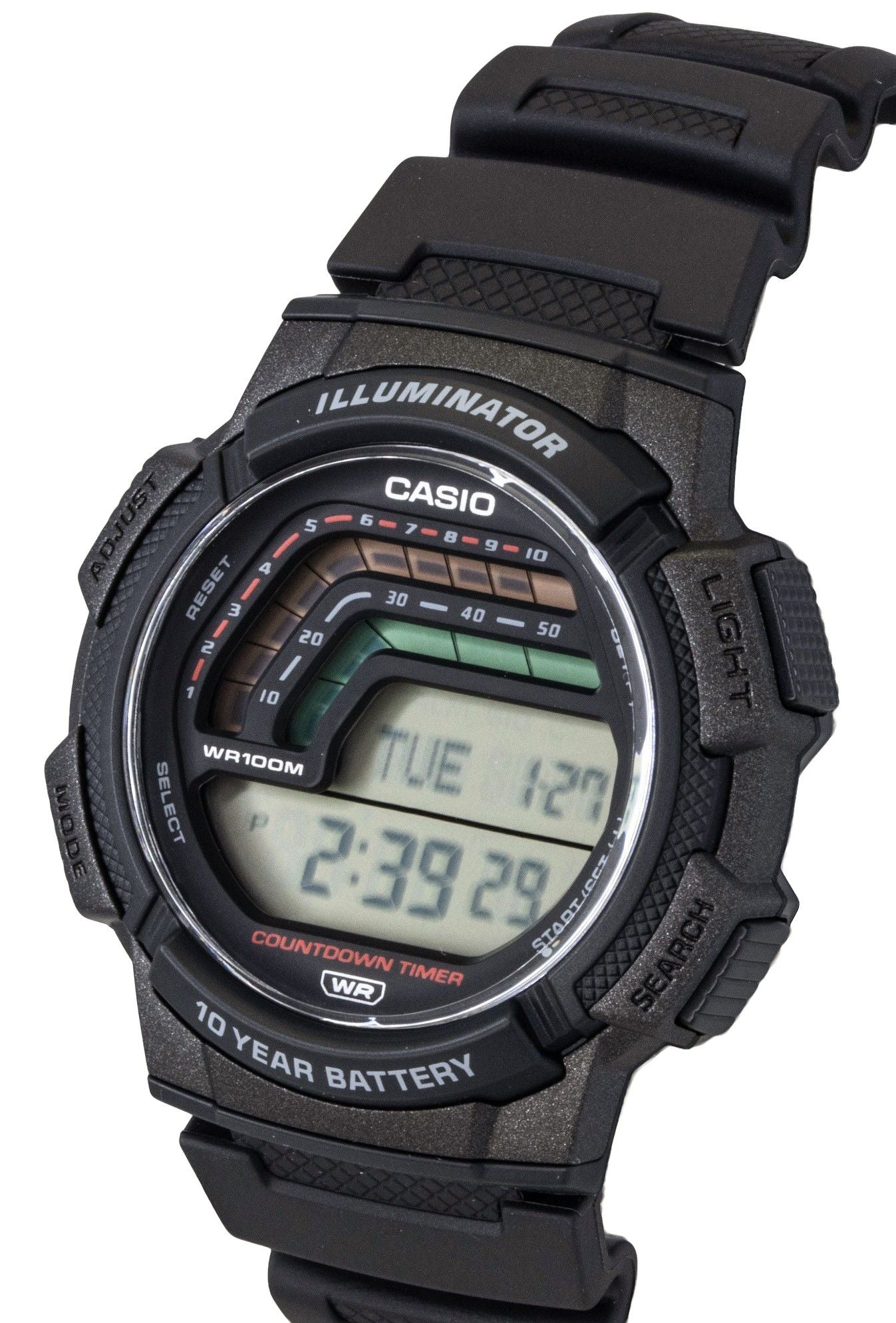 Casio Digital Resin Strap Quartz WS-1800-1AV 100M Men's Watch