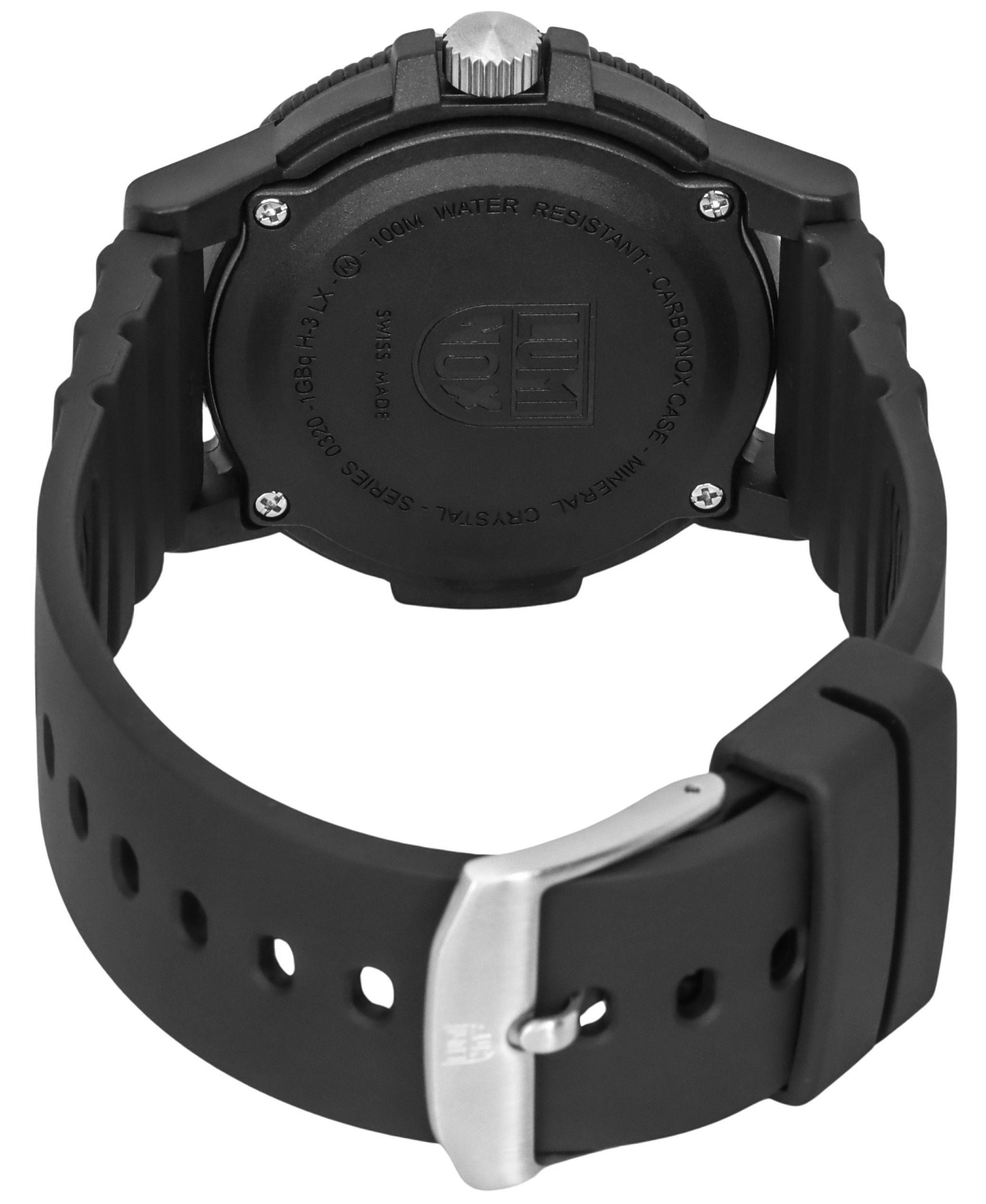 Luminox SEA Turtle Giant Plastic Strap Black Dial Swiss Quartz XS.0335 100M Men's Watch