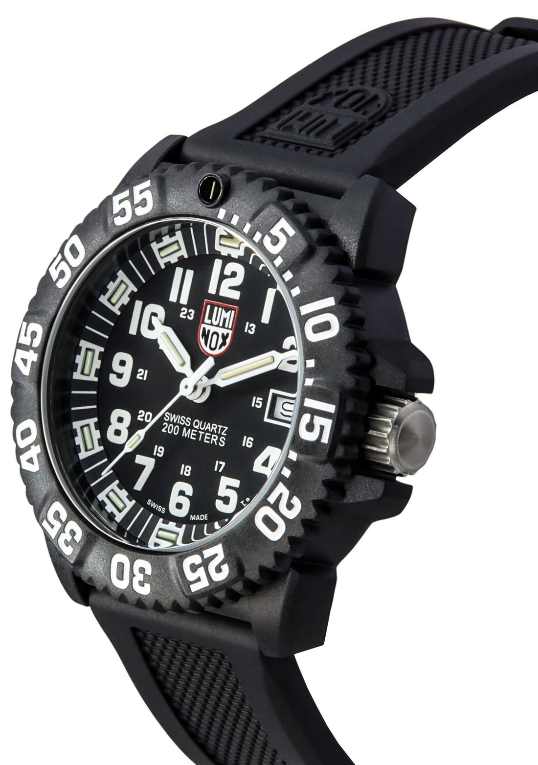 Luminox Original NAVY Seal Rubber Strap Black Dial Swiss Quartz Diver's XS.3051.F 200M Men's Watch